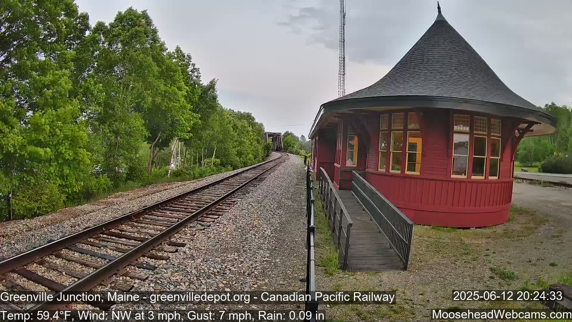 Canadian Pacific Railway , Live Cam , Greenville Junction - Greenville , Maine ,USA