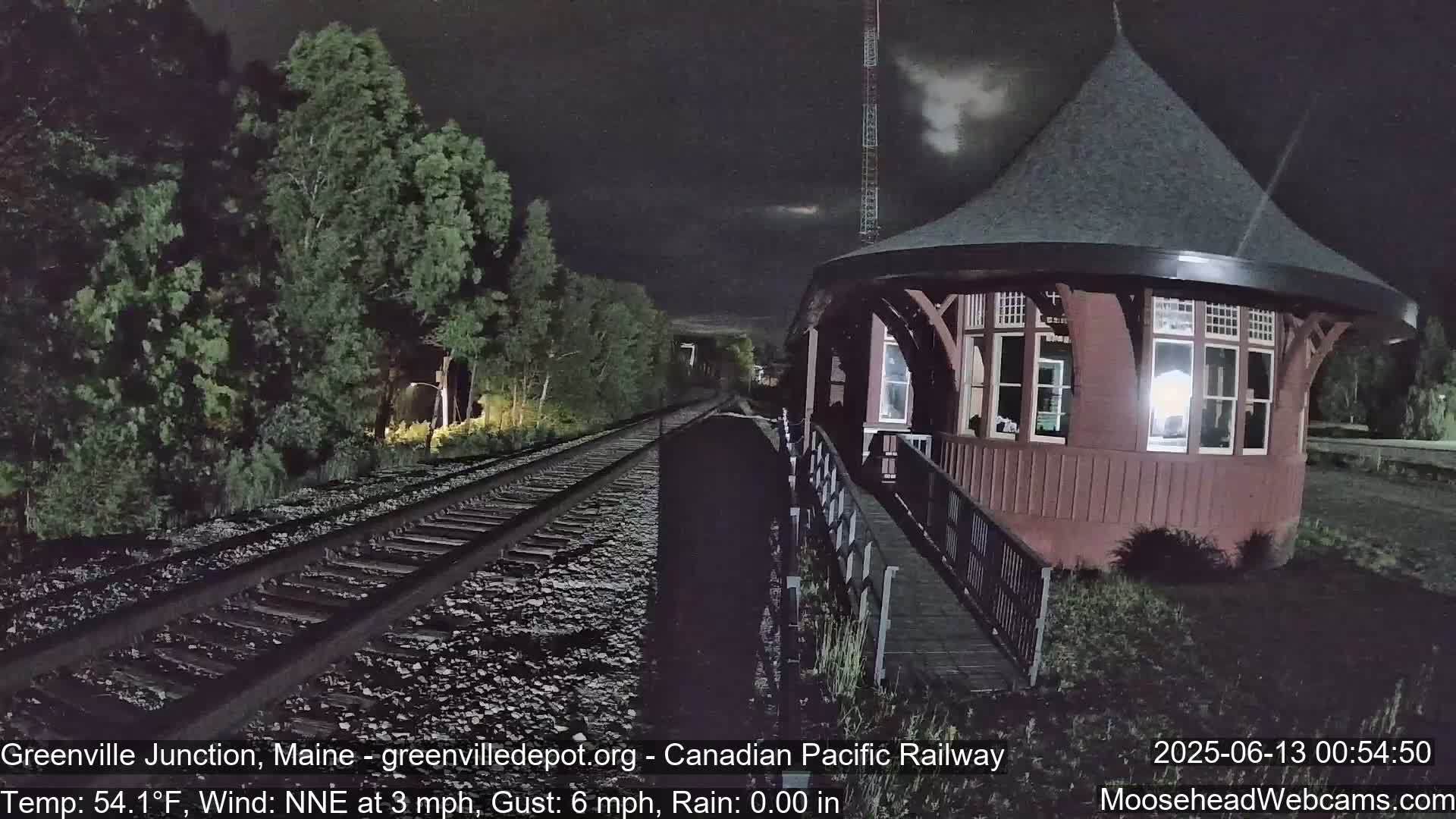 Canadian Pacific Railway , Live Cam , Greenville Junction - Greenville , Maine ,USA