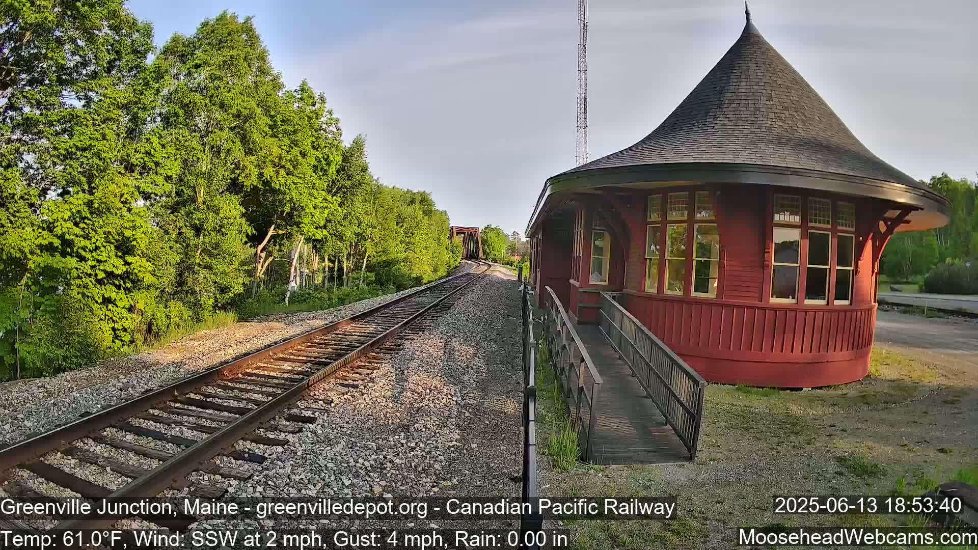 Canadian Pacific Railway , Live Cam , Greenville Junction - Greenville , Maine ,USA