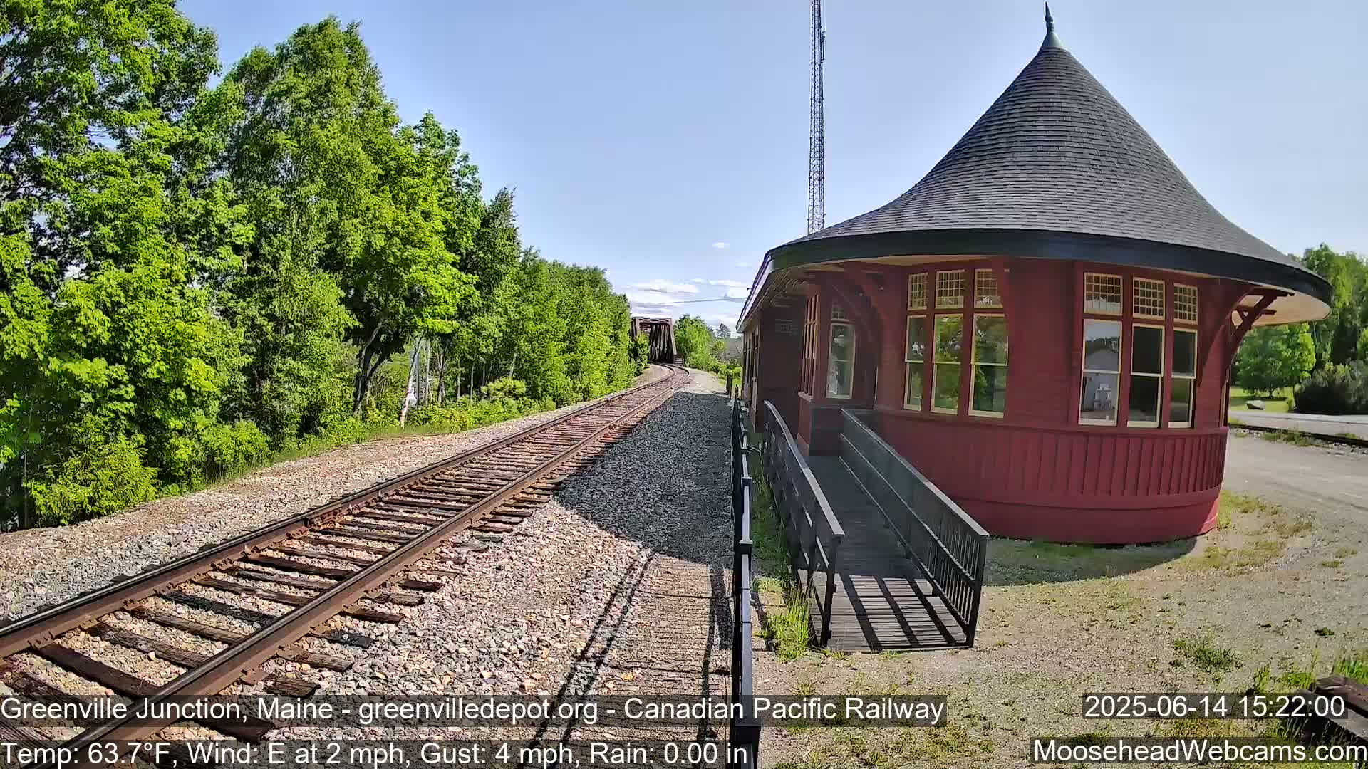Canadian Pacific Railway , Live Cam , Greenville Junction - Greenville , Maine ,USA