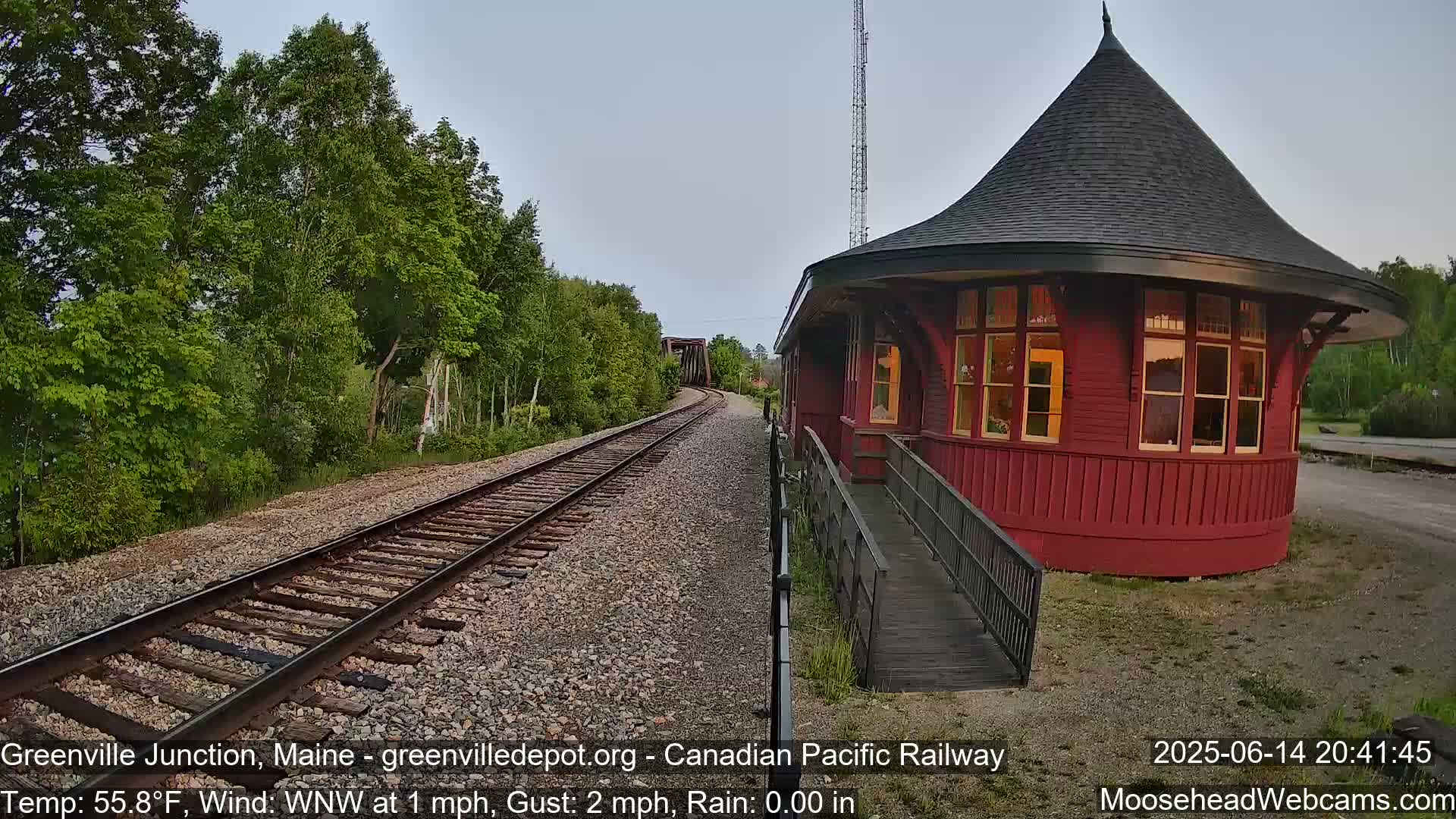 Canadian Pacific Railway , Live Cam , Greenville Junction - Greenville , Maine ,USA