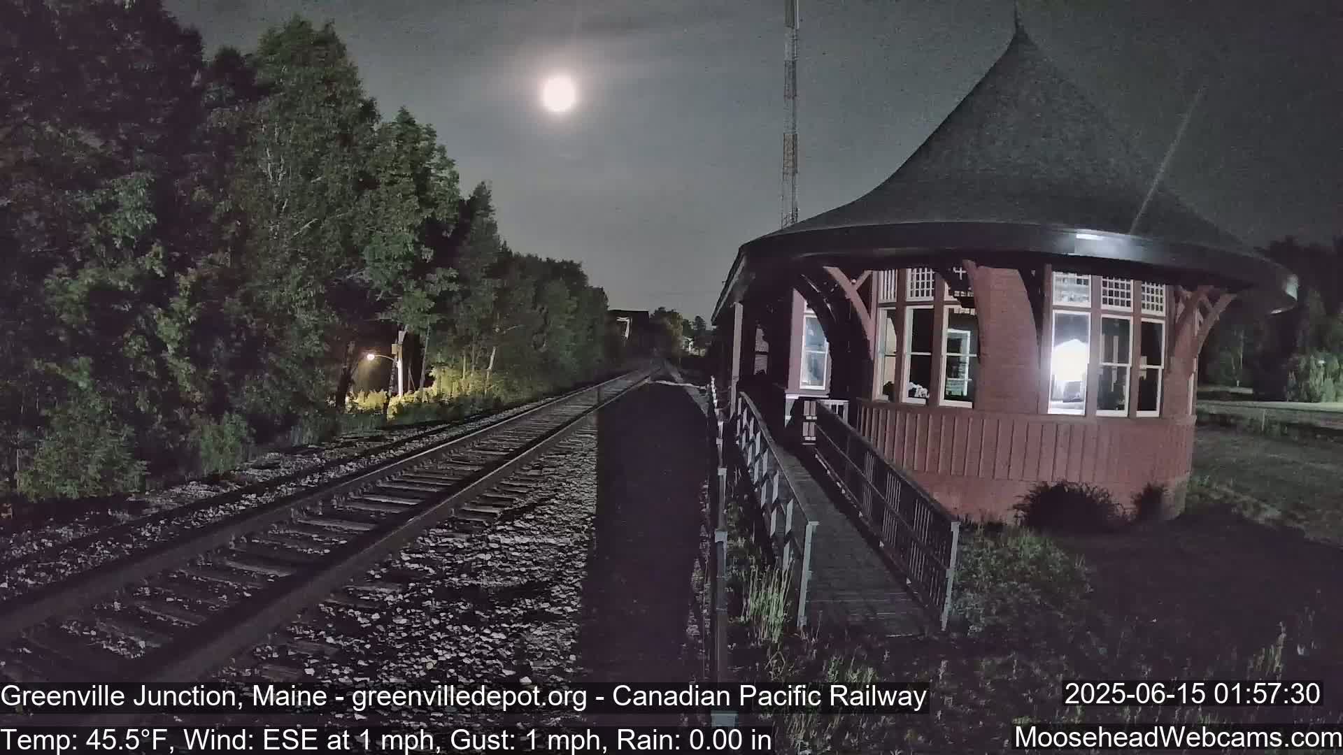 Canadian Pacific Railway , Live Cam , Greenville Junction - Greenville , Maine ,USA