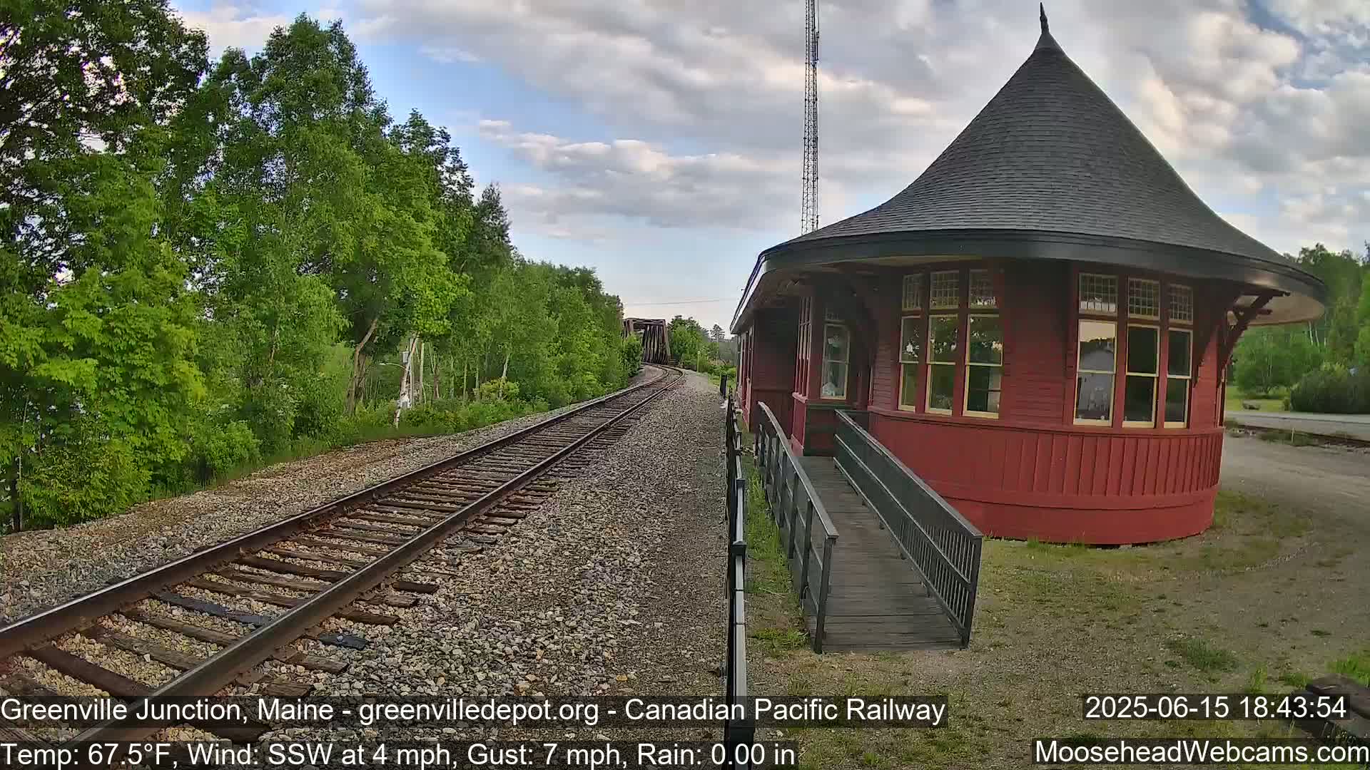 Canadian Pacific Railway , Live Cam , Greenville Junction - Greenville , Maine ,USA