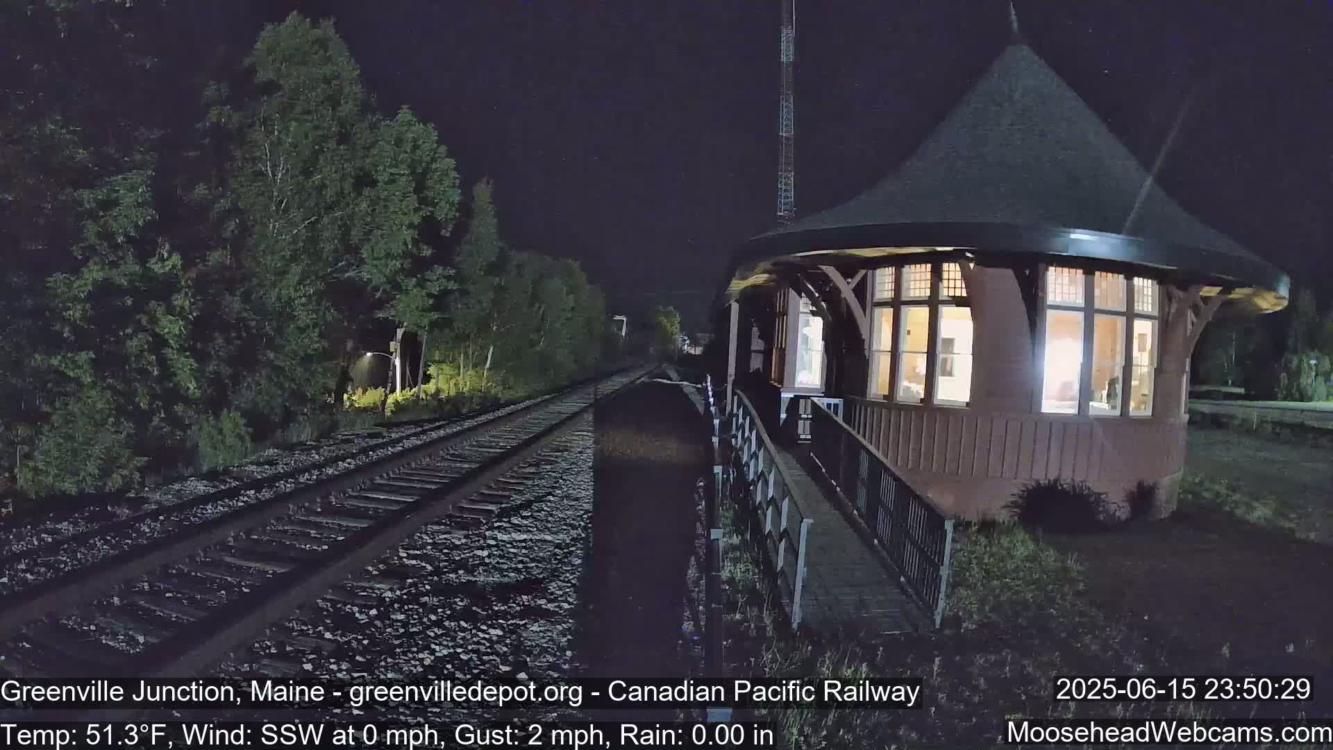Canadian Pacific Railway , Live Cam , Greenville Junction - Greenville , Maine ,USA