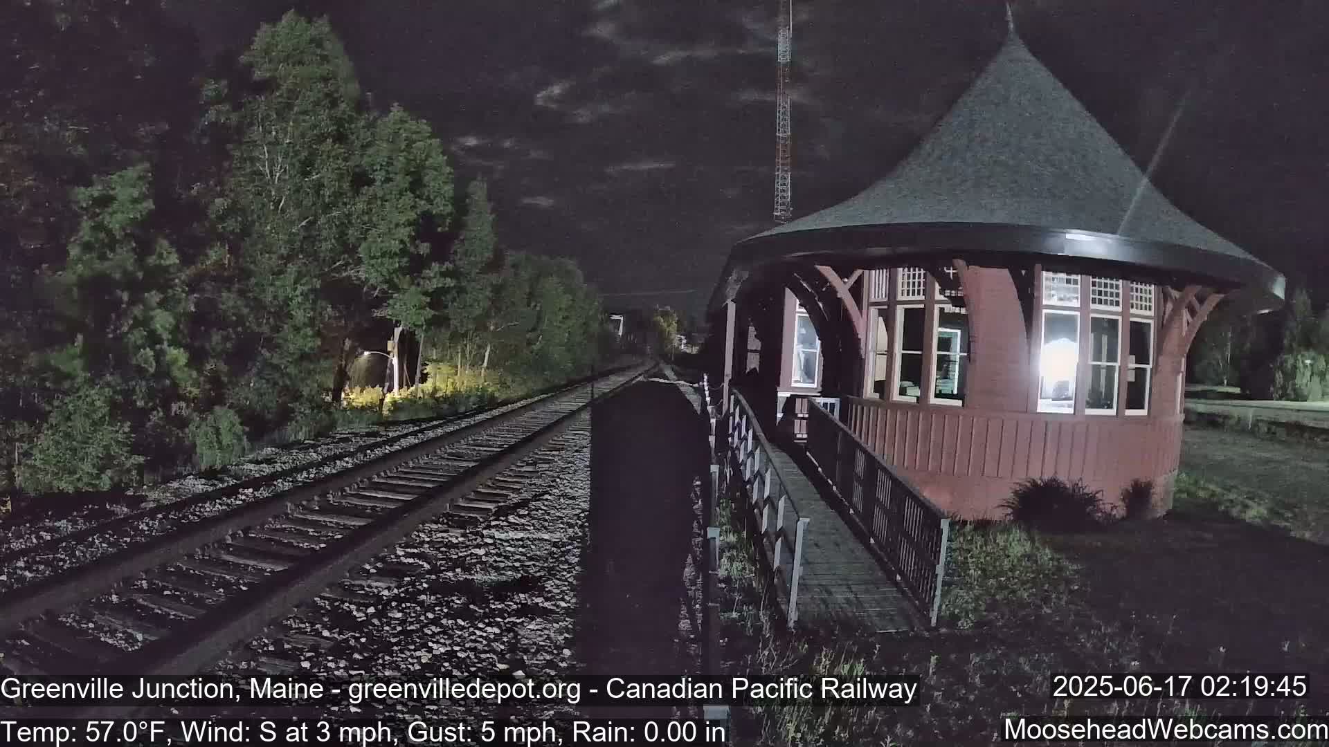 Canadian Pacific Railway , Live Cam , Greenville Junction - Greenville , Maine ,USA