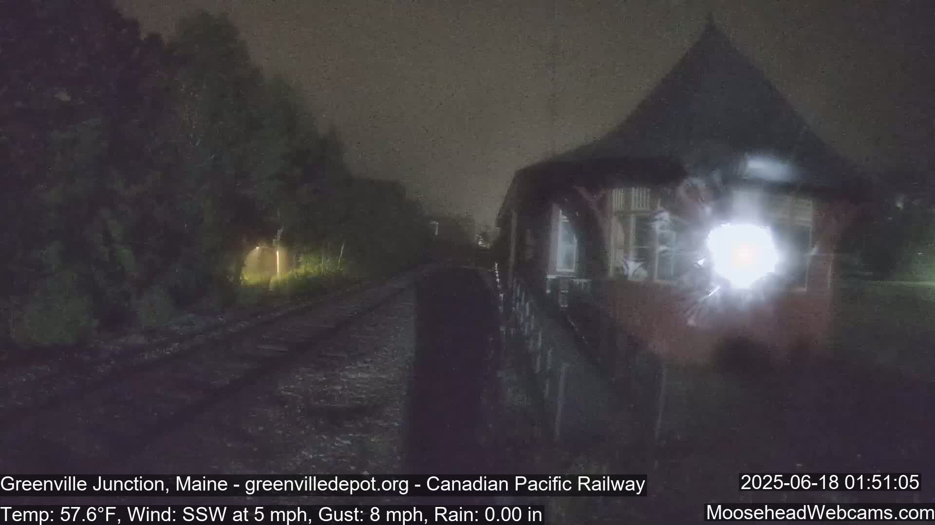 Canadian Pacific Railway , Live Cam , Greenville Junction - Greenville , Maine ,USA