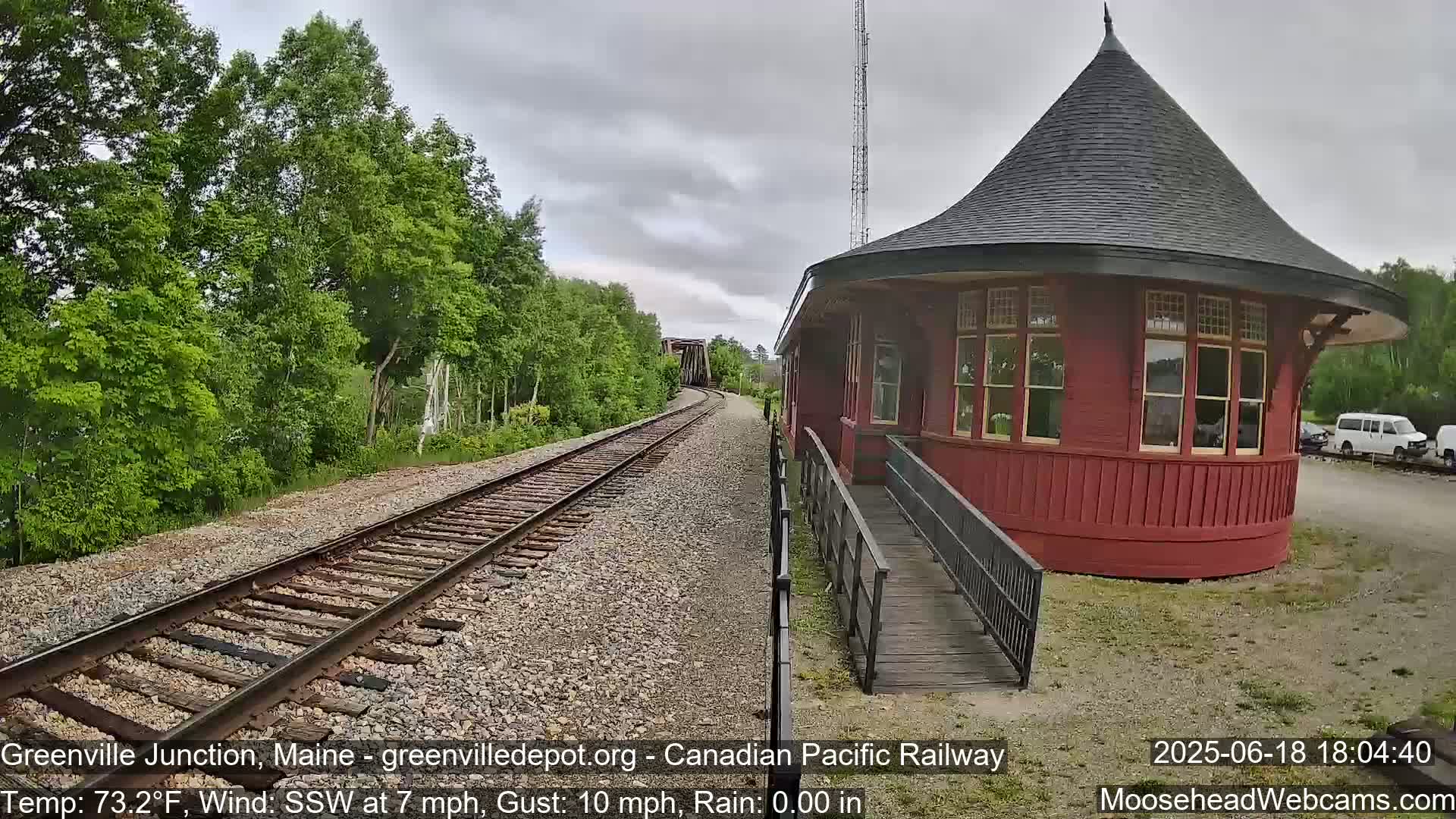 Canadian Pacific Railway , Live Cam , Greenville Junction - Greenville , Maine ,USA
