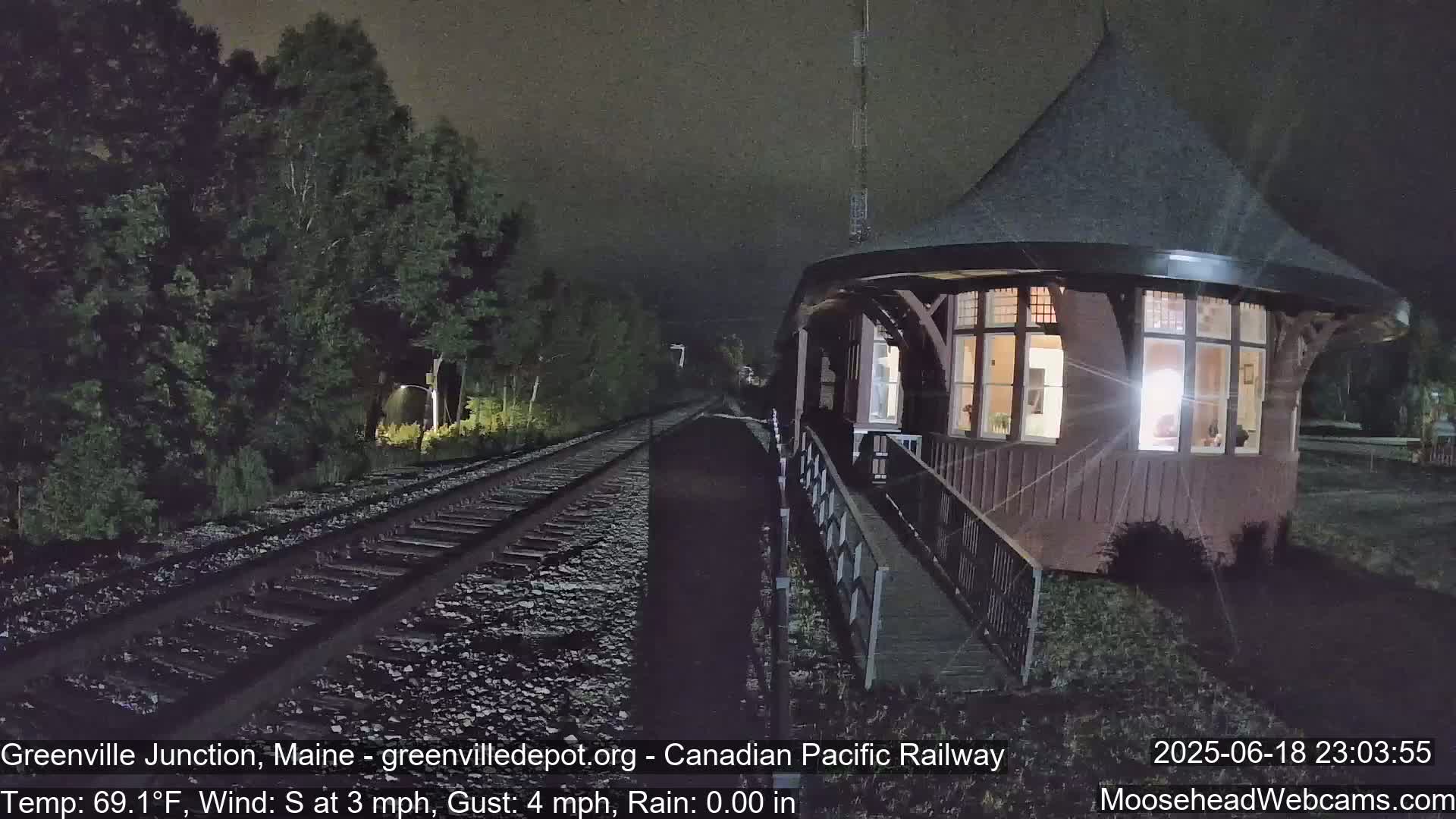 Canadian Pacific Railway , Live Cam , Greenville Junction - Greenville , Maine ,USA