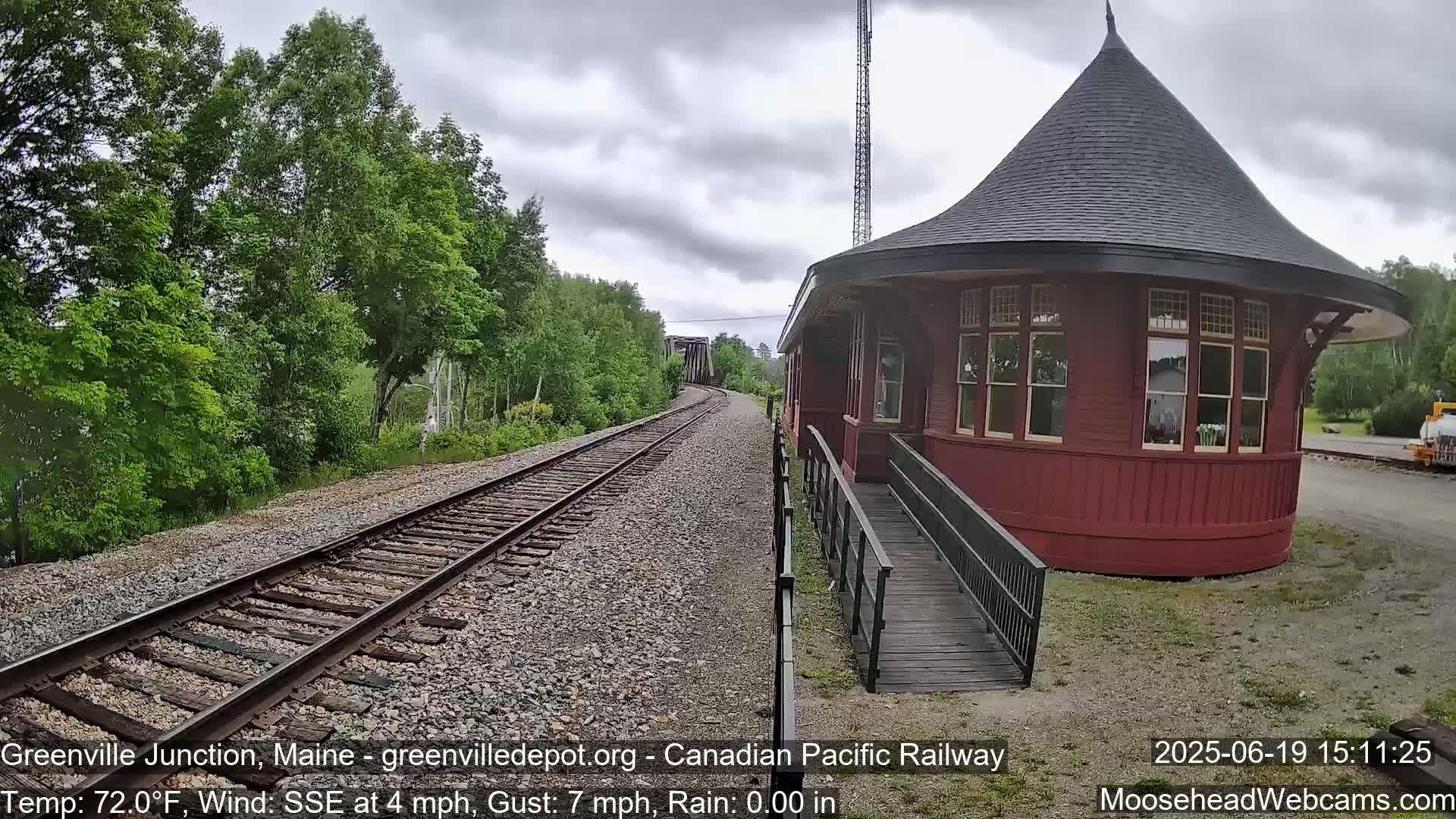 Canadian Pacific Railway , Live Cam , Greenville Junction - Greenville , Maine ,USA