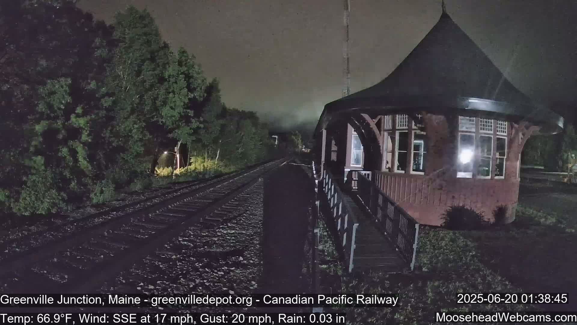 Canadian Pacific Railway , Live Cam , Greenville Junction - Greenville , Maine ,USA