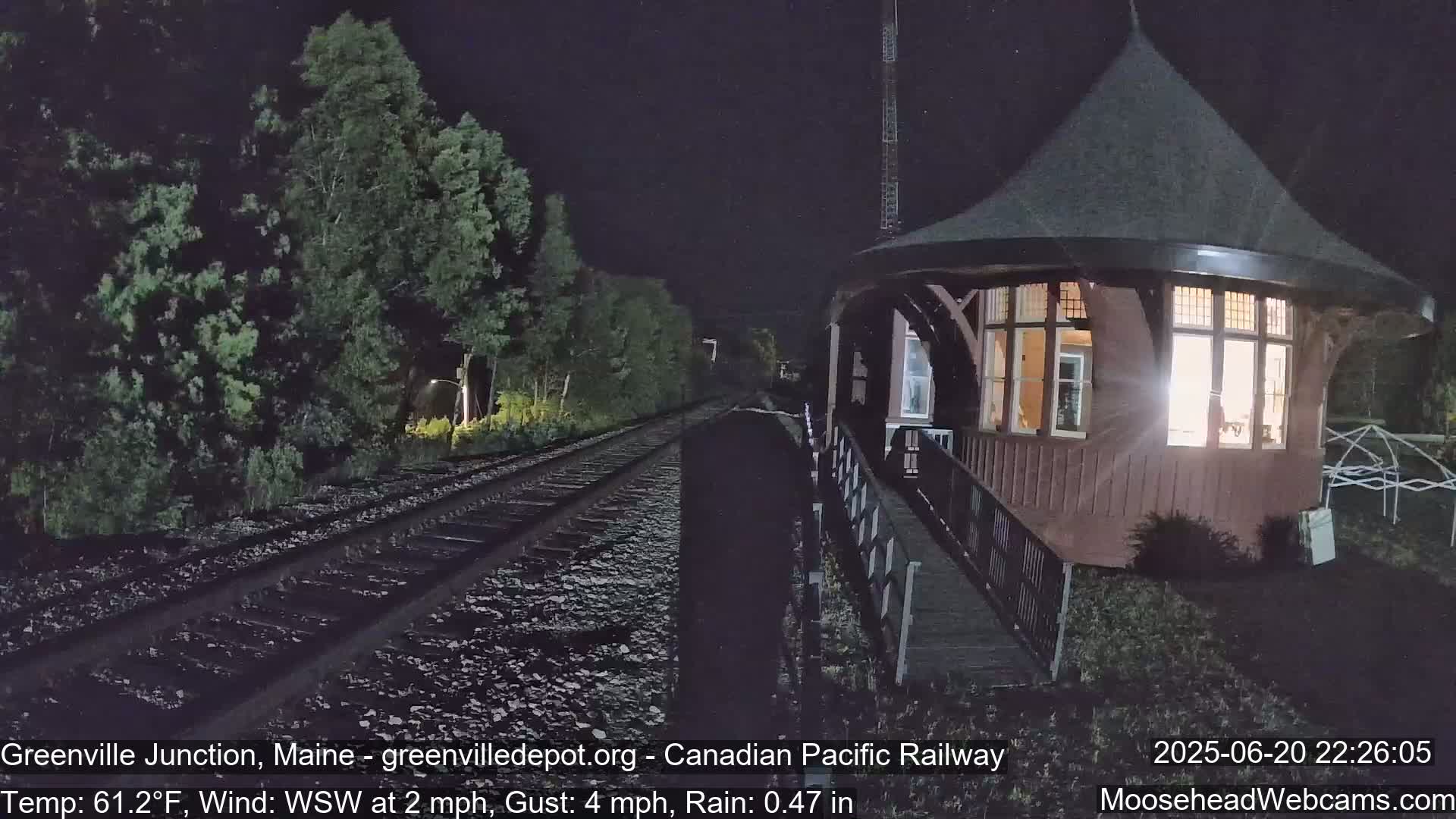 Canadian Pacific Railway , Live Cam , Greenville Junction - Greenville , Maine ,USA
