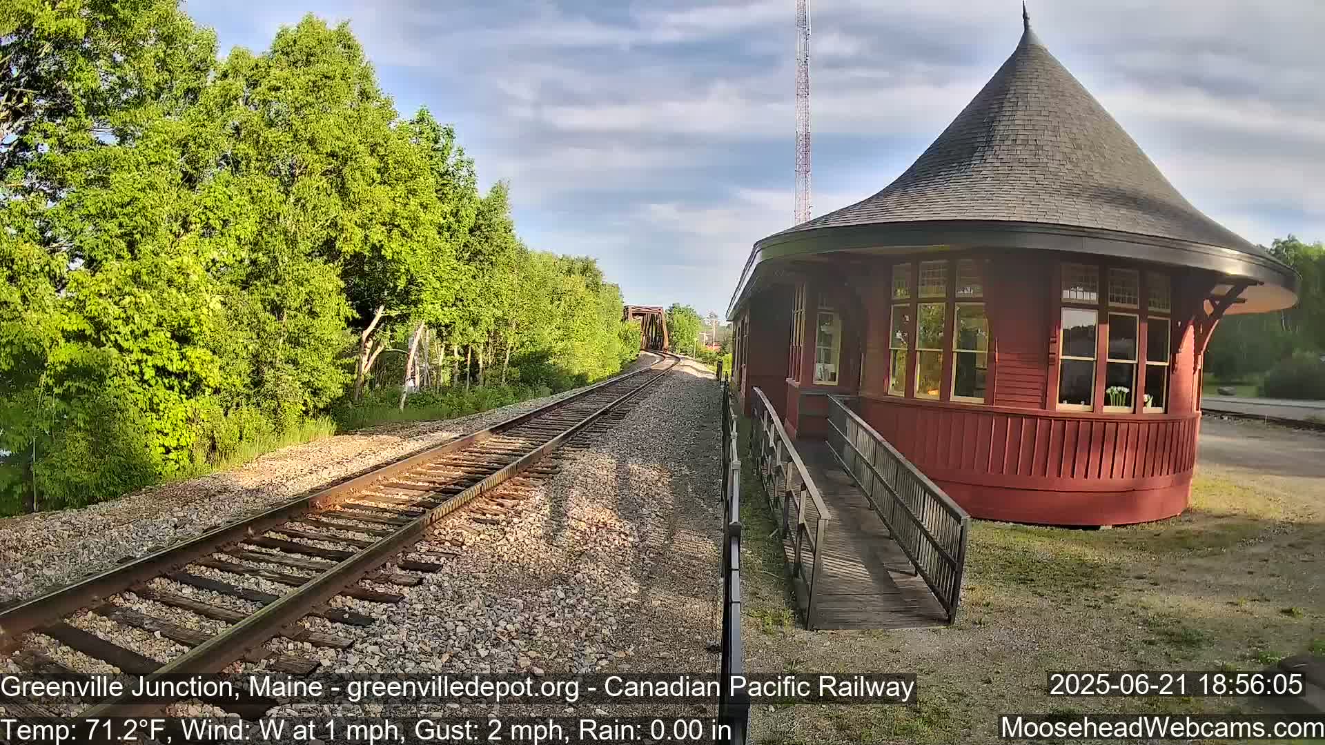 Canadian Pacific Railway , Live Cam , Greenville Junction - Greenville , Maine ,USA