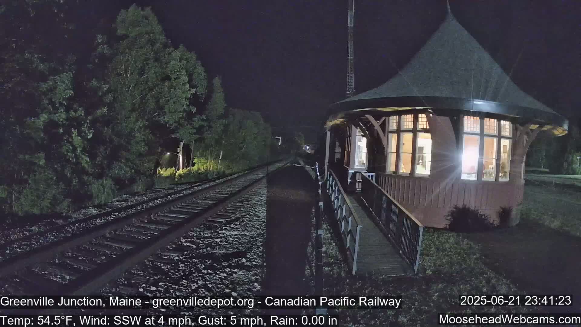 Canadian Pacific Railway , Live Cam , Greenville Junction - Greenville , Maine ,USA