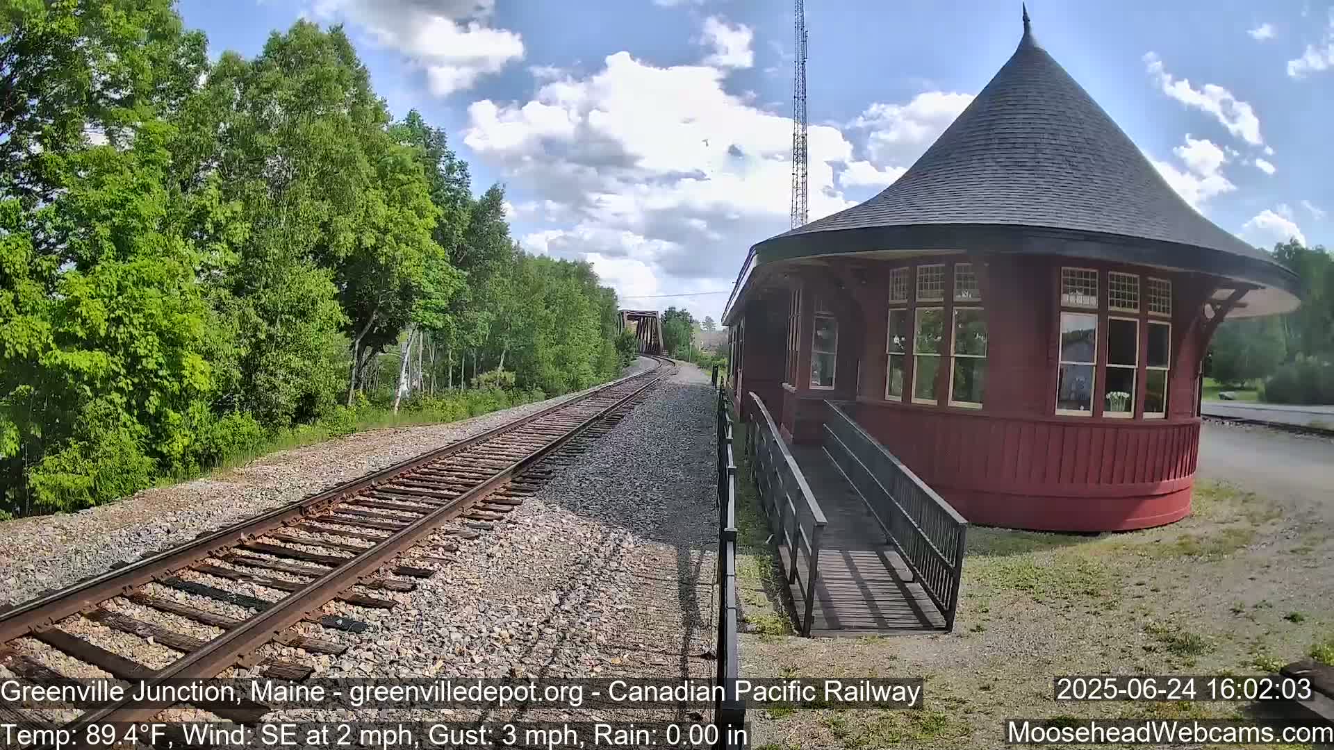 Canadian Pacific Railway , Live Cam , Greenville Junction - Greenville , Maine ,USA