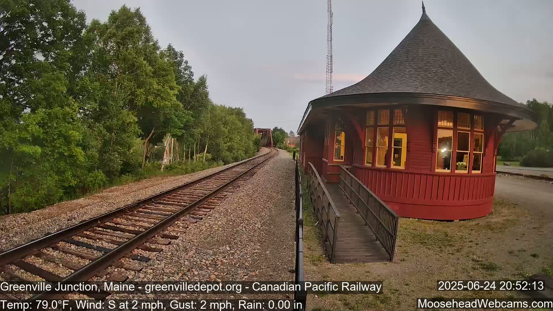 Canadian Pacific Railway , Live Cam , Greenville Junction - Greenville , Maine ,USA