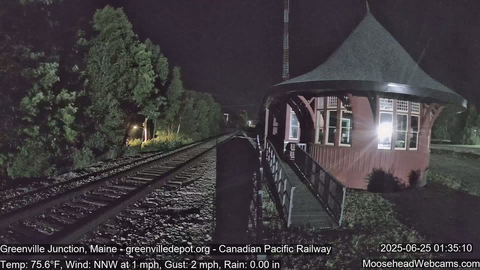 Canadian Pacific Railway , Live Cam , Greenville Junction - Greenville , Maine ,USA