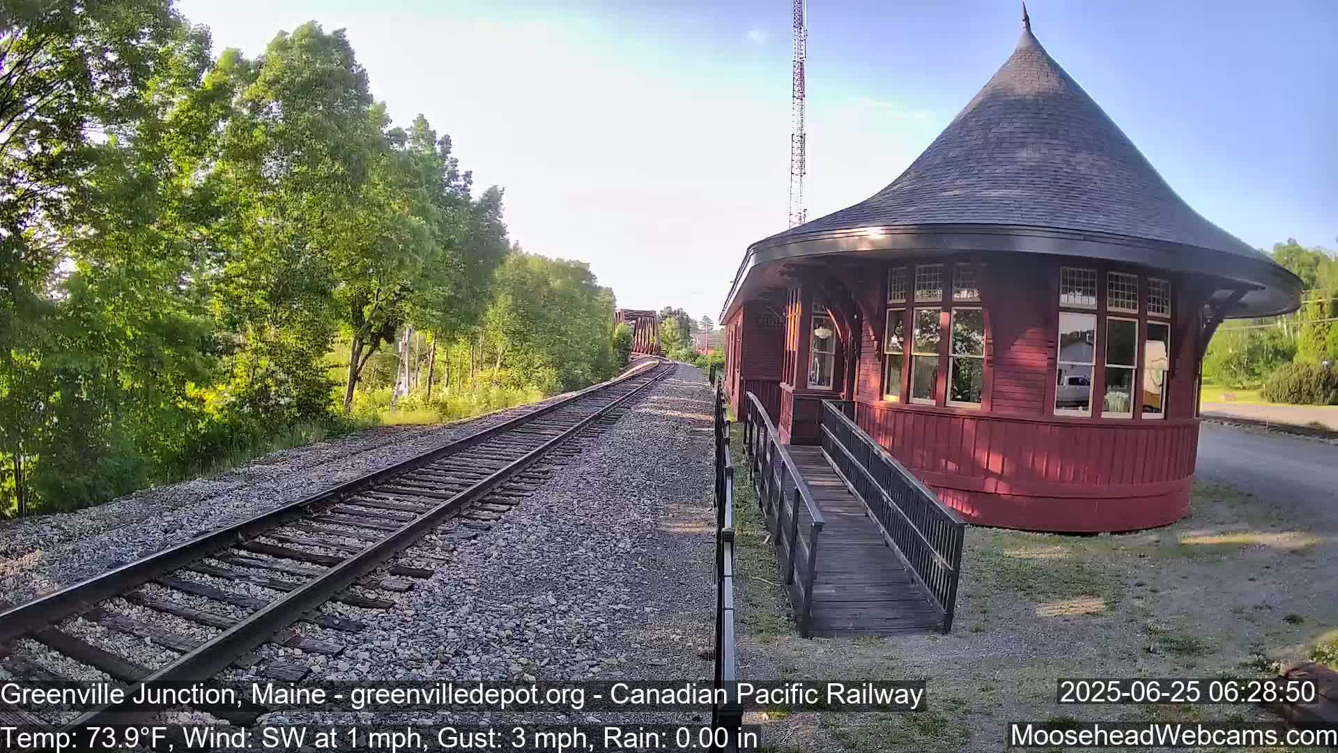Canadian Pacific Railway , Live Cam , Greenville Junction - Greenville , Maine ,USA
