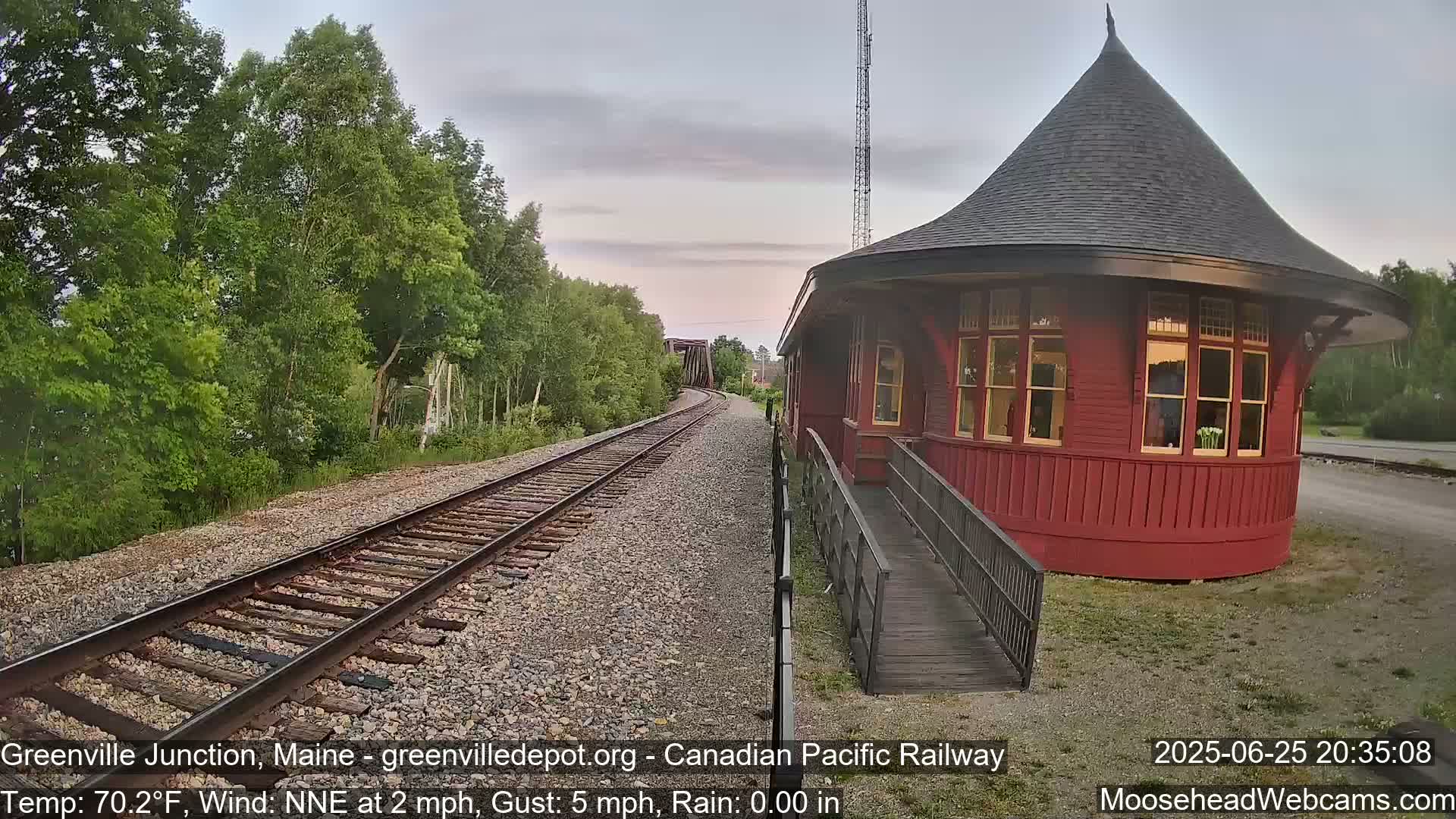 Canadian Pacific Railway , Live Cam , Greenville Junction - Greenville , Maine ,USA