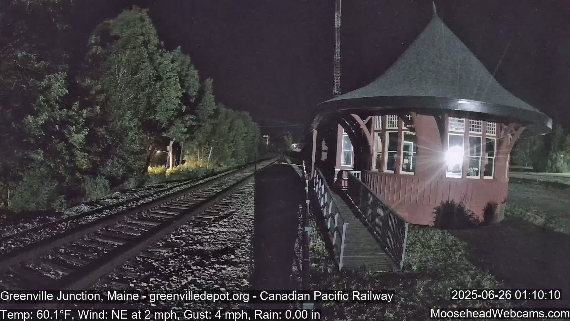 Canadian Pacific Railway , Live Cam , Greenville Junction - Greenville , Maine ,USA
