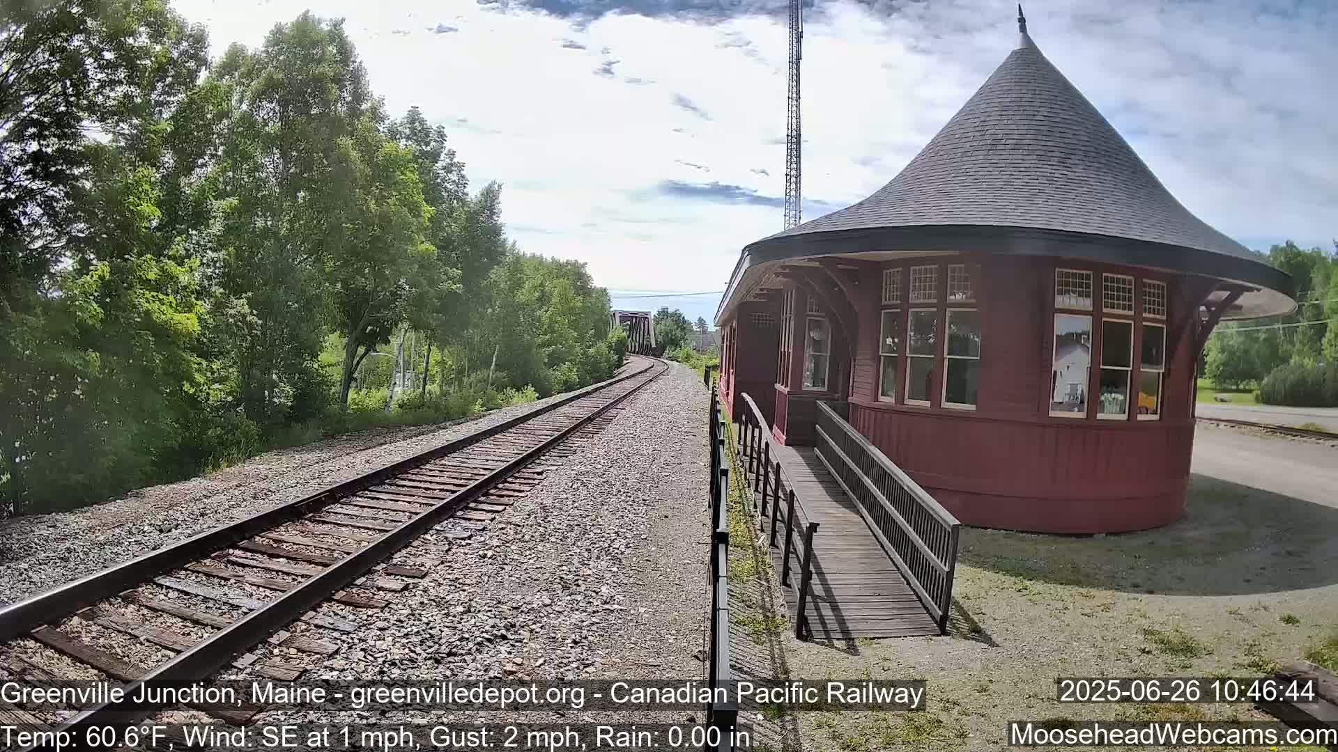 Canadian Pacific Railway , Live Cam , Greenville Junction - Greenville , Maine ,USA