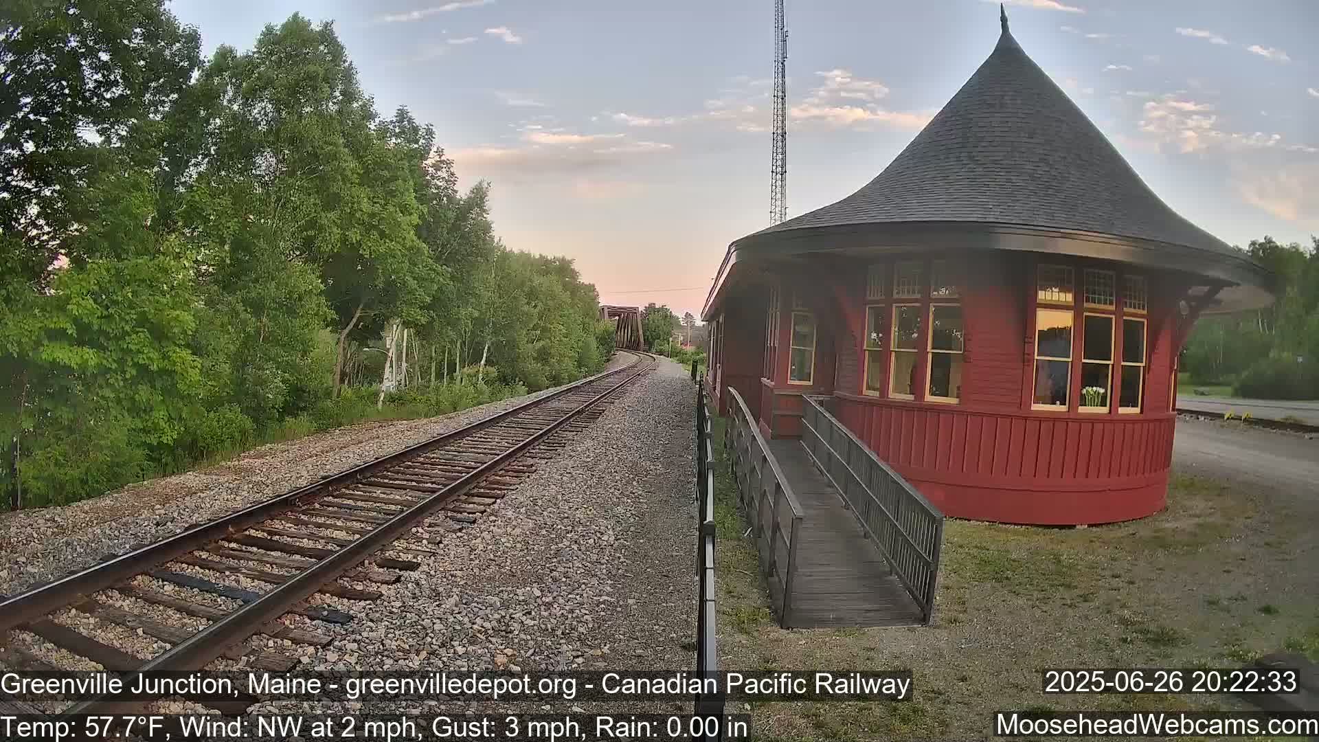Canadian Pacific Railway , Live Cam , Greenville Junction - Greenville , Maine ,USA