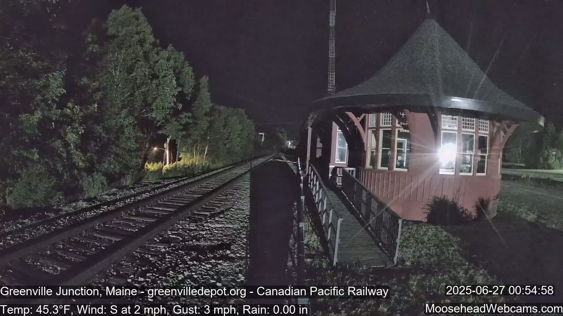 Canadian Pacific Railway , Live Cam , Greenville Junction - Greenville , Maine ,USA