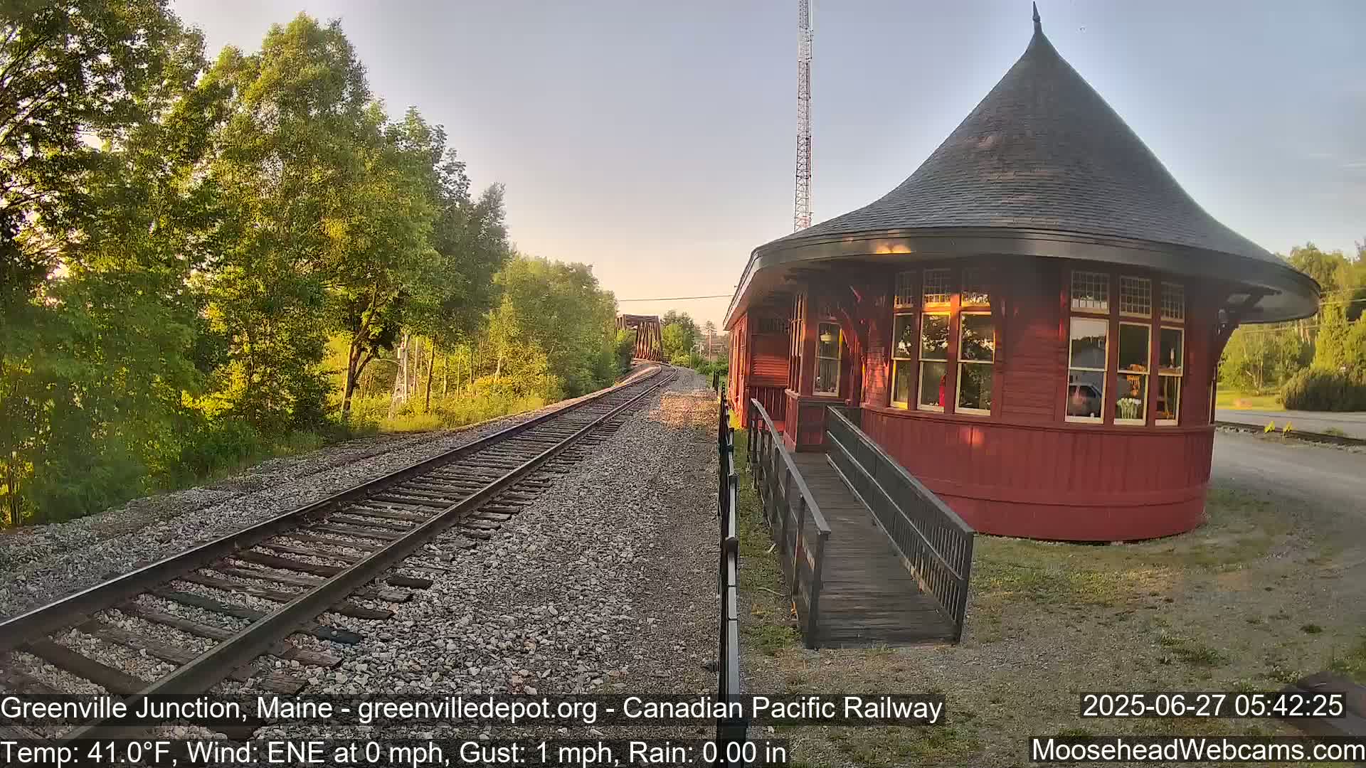 Canadian Pacific Railway , Live Cam , Greenville Junction - Greenville , Maine ,USA