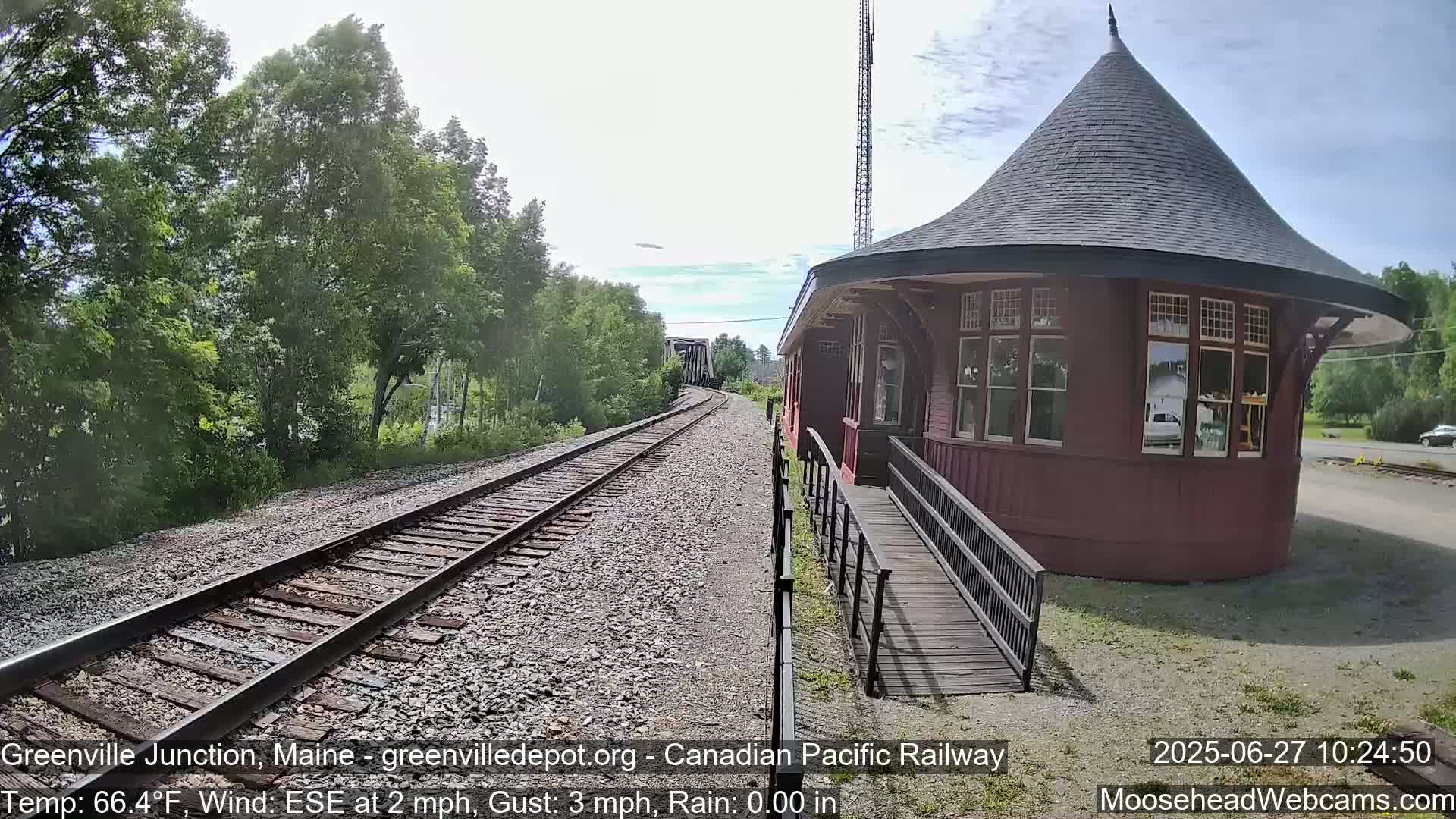 Canadian Pacific Railway , Live Cam , Greenville Junction - Greenville , Maine ,USA