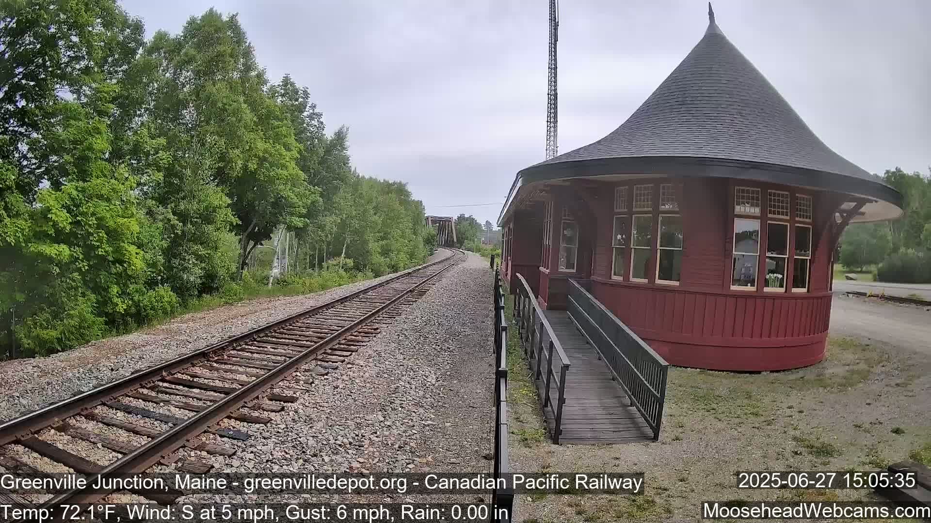 Canadian Pacific Railway , Live Cam , Greenville Junction - Greenville , Maine ,USA