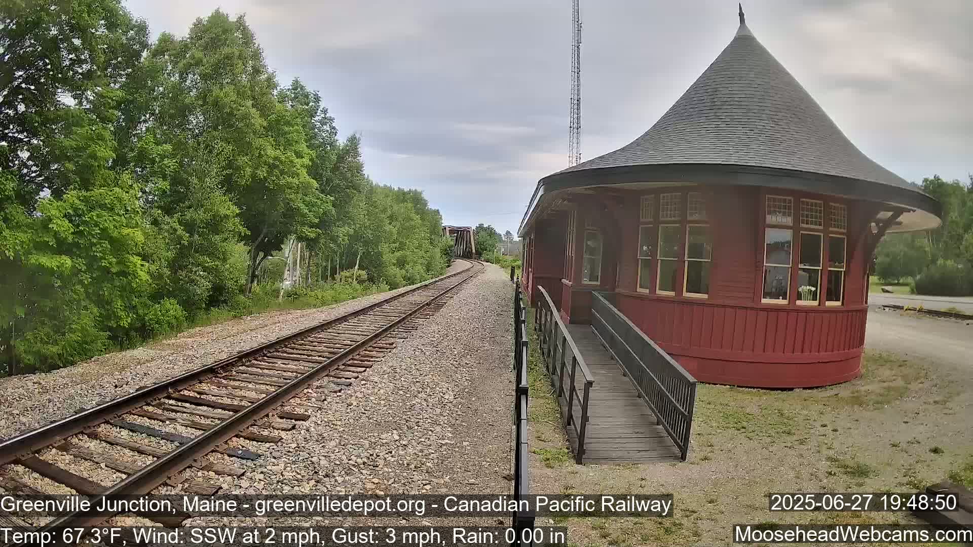 Canadian Pacific Railway , Live Cam , Greenville Junction - Greenville , Maine ,USA