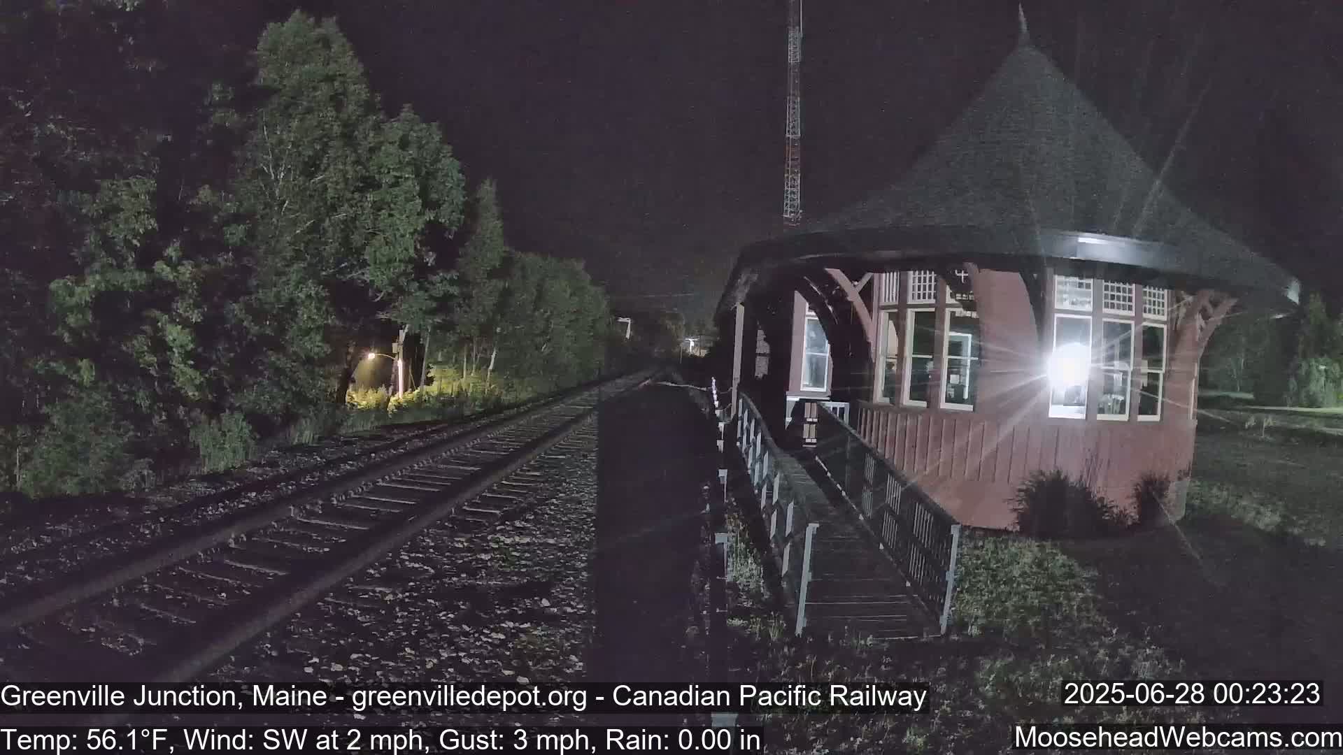 Canadian Pacific Railway , Live Cam , Greenville Junction - Greenville , Maine ,USA