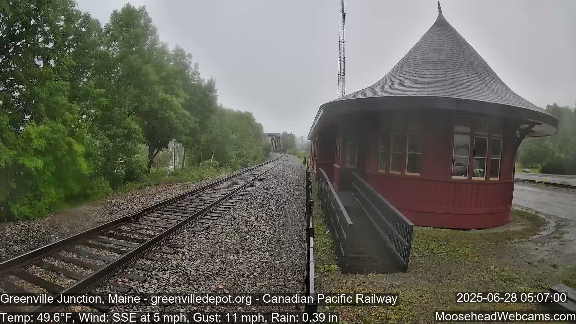 Canadian Pacific Railway , Live Cam , Greenville Junction - Greenville , Maine ,USA