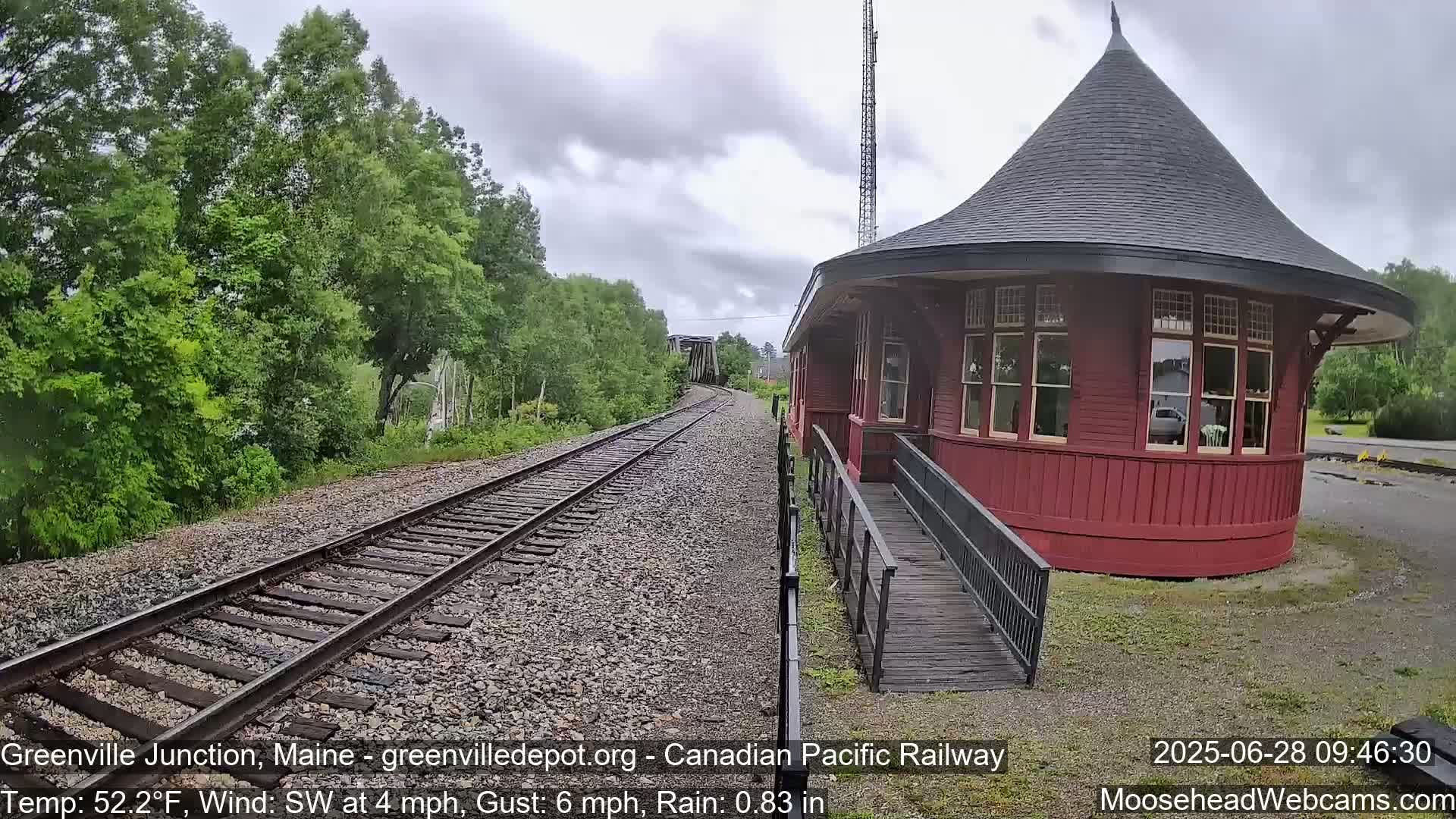 Canadian Pacific Railway , Live Cam , Greenville Junction - Greenville , Maine ,USA