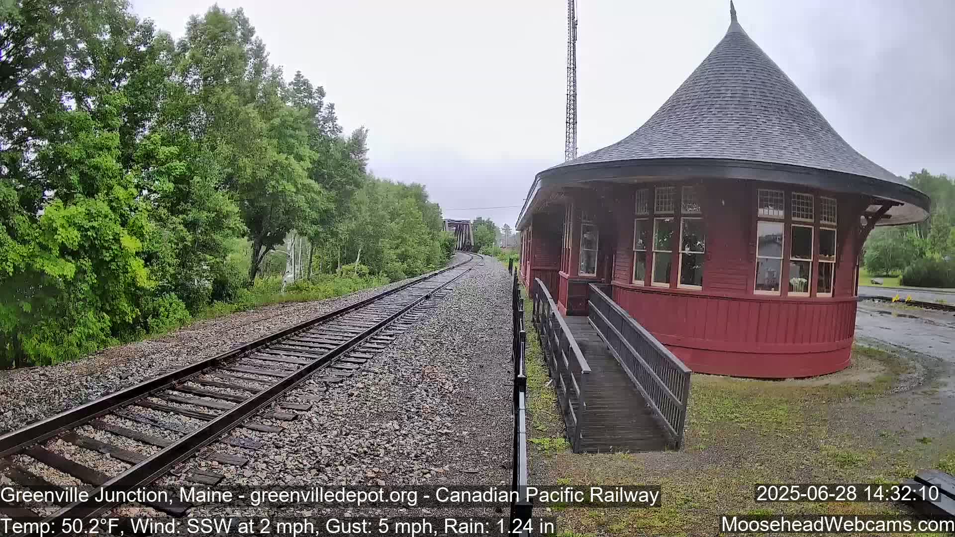 Canadian Pacific Railway , Live Cam , Greenville Junction - Greenville , Maine ,USA