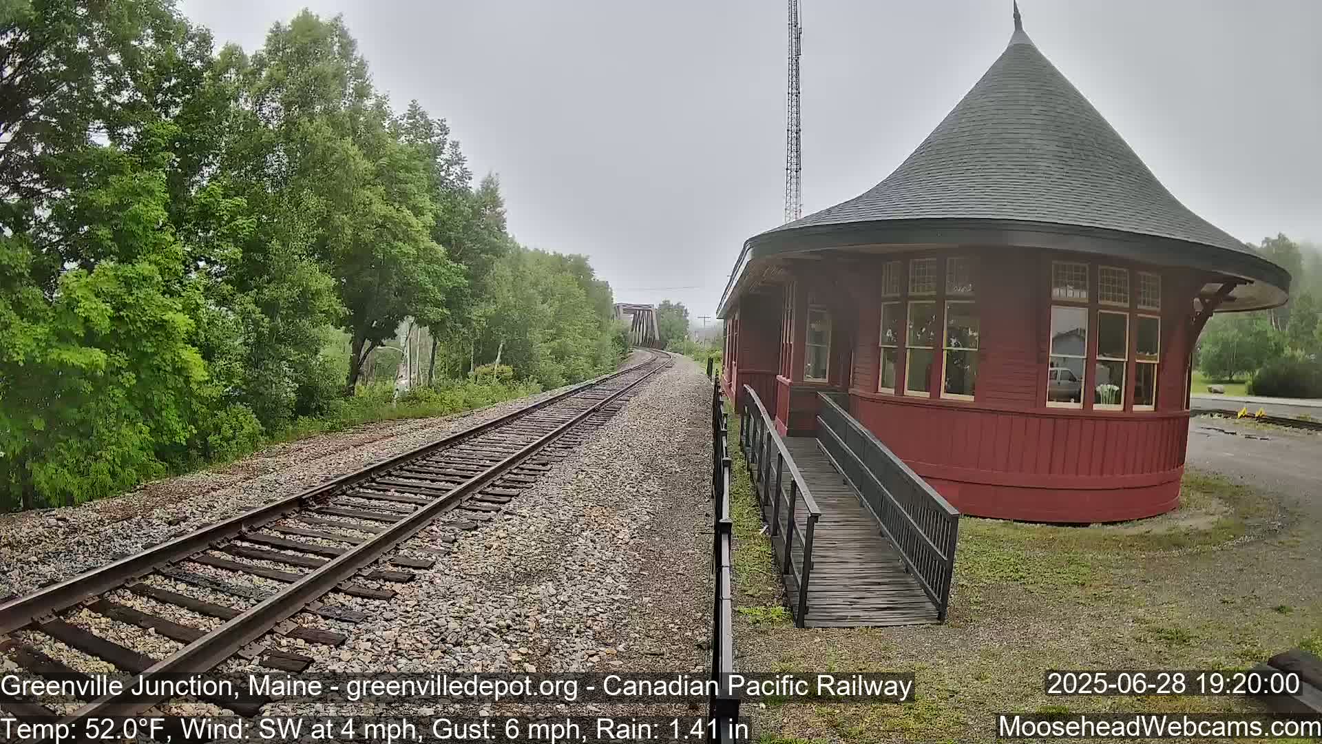Canadian Pacific Railway , Live Cam , Greenville Junction - Greenville , Maine ,USA