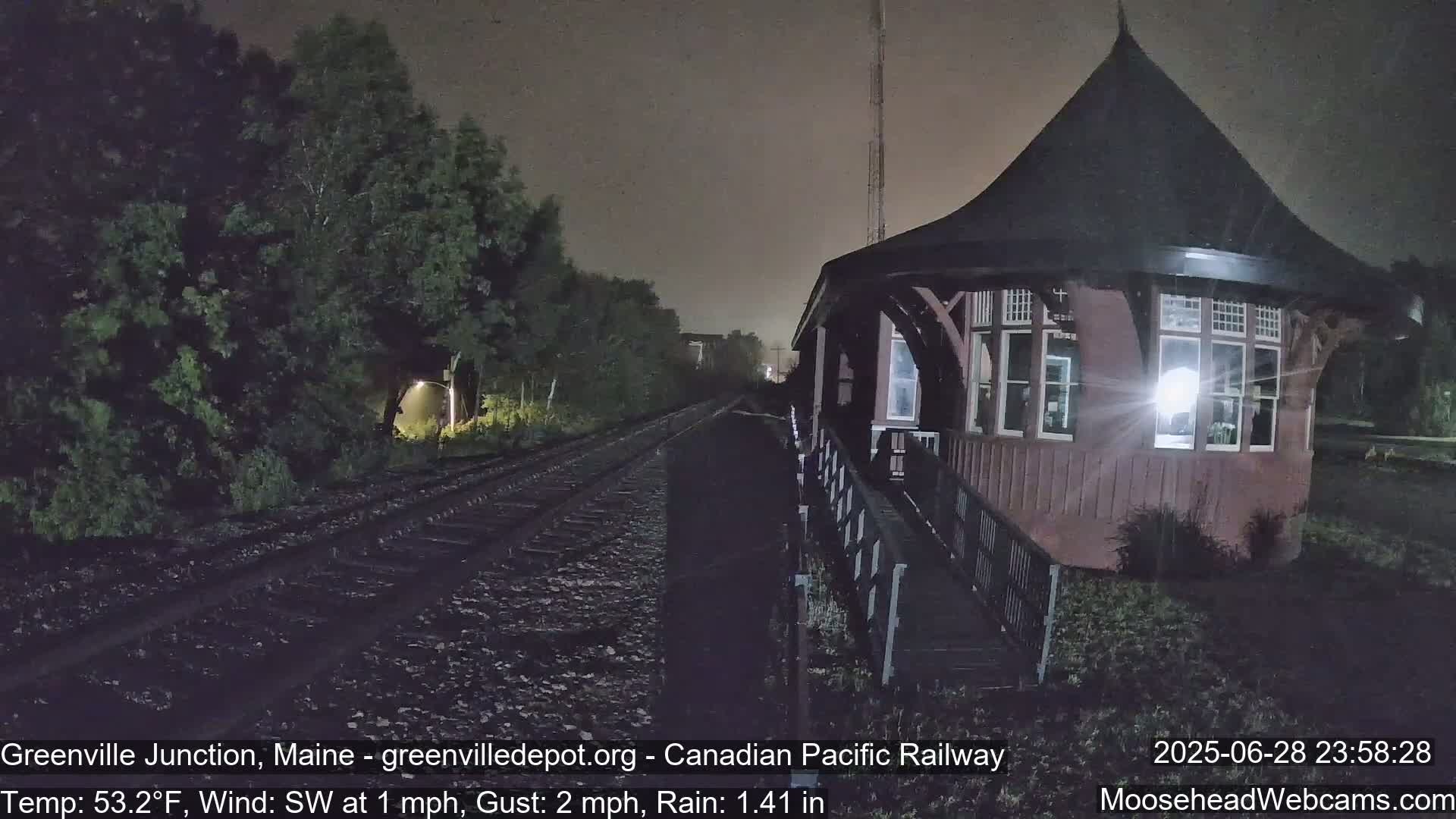 Canadian Pacific Railway , Live Cam , Greenville Junction - Greenville , Maine ,USA