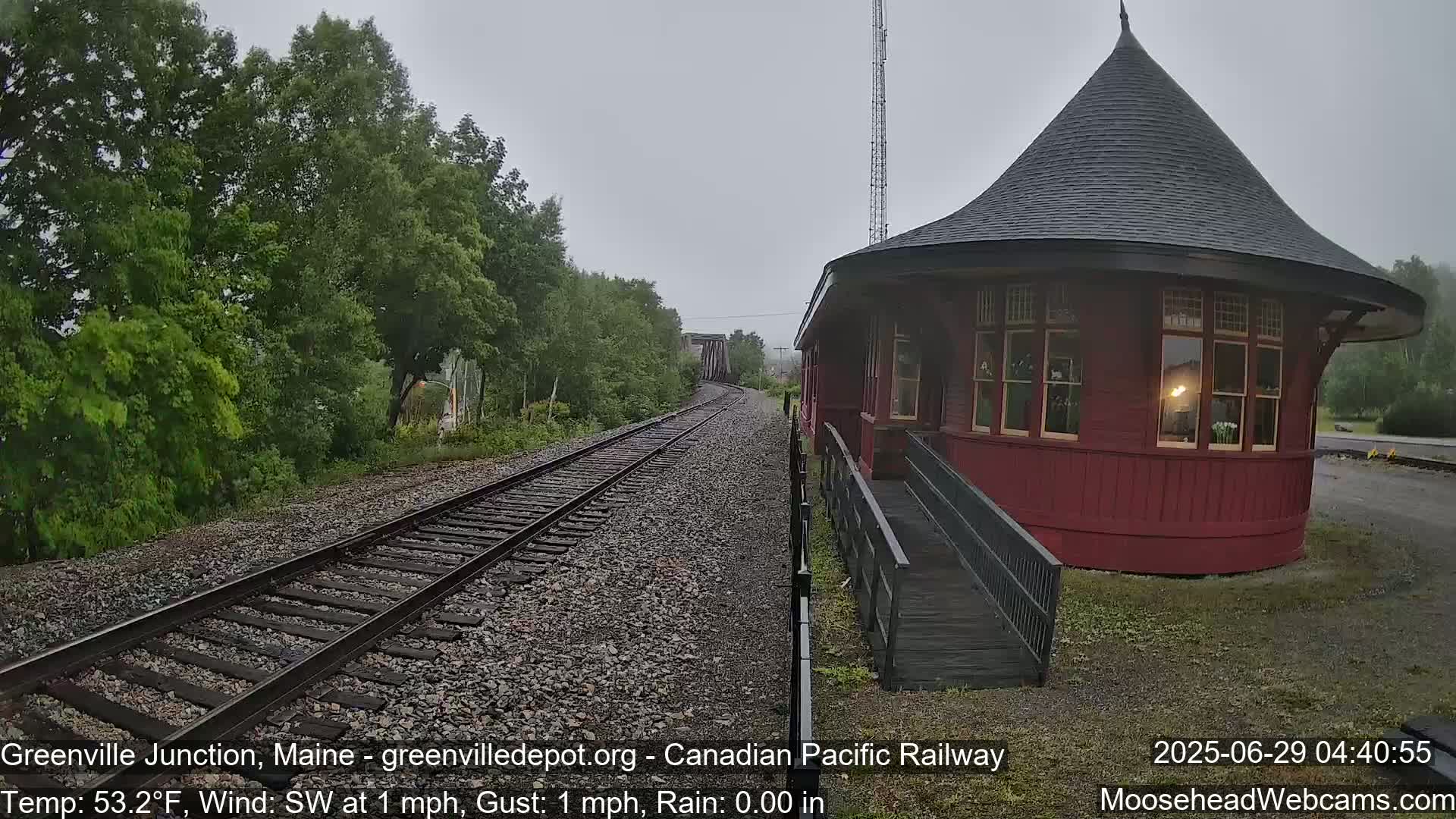 Canadian Pacific Railway , Live Cam , Greenville Junction - Greenville , Maine ,USA