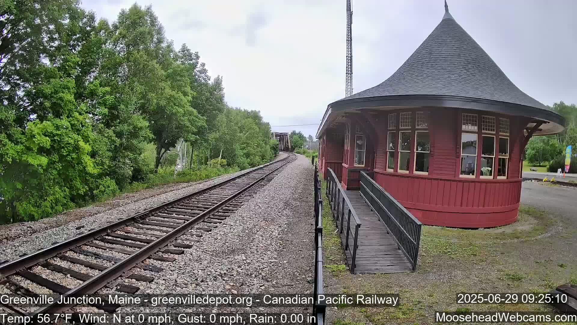 Canadian Pacific Railway , Live Cam , Greenville Junction - Greenville , Maine ,USA