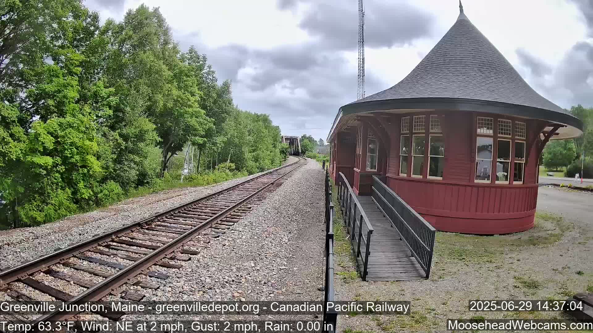 Canadian Pacific Railway , Live Cam , Greenville Junction - Greenville , Maine ,USA