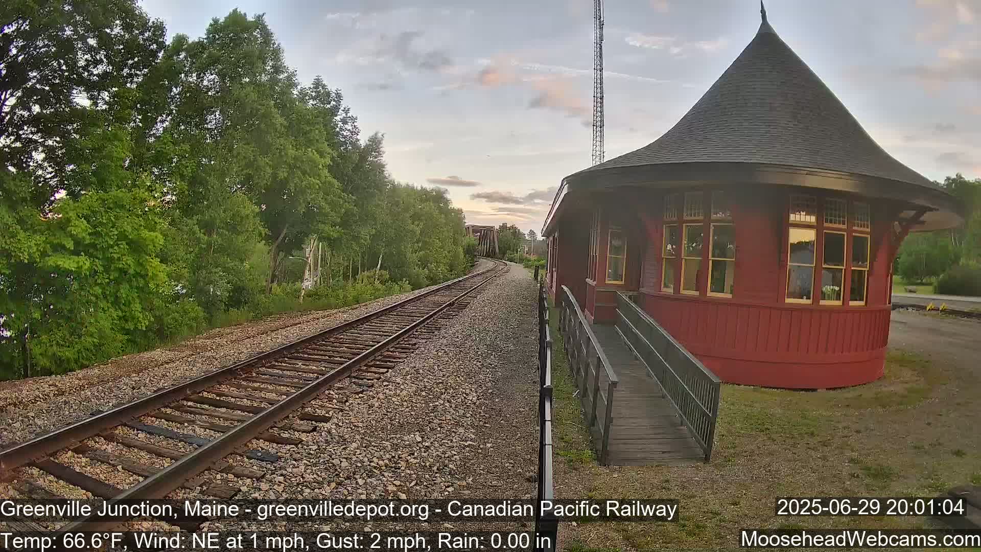 Canadian Pacific Railway , Live Cam , Greenville Junction - Greenville , Maine ,USA