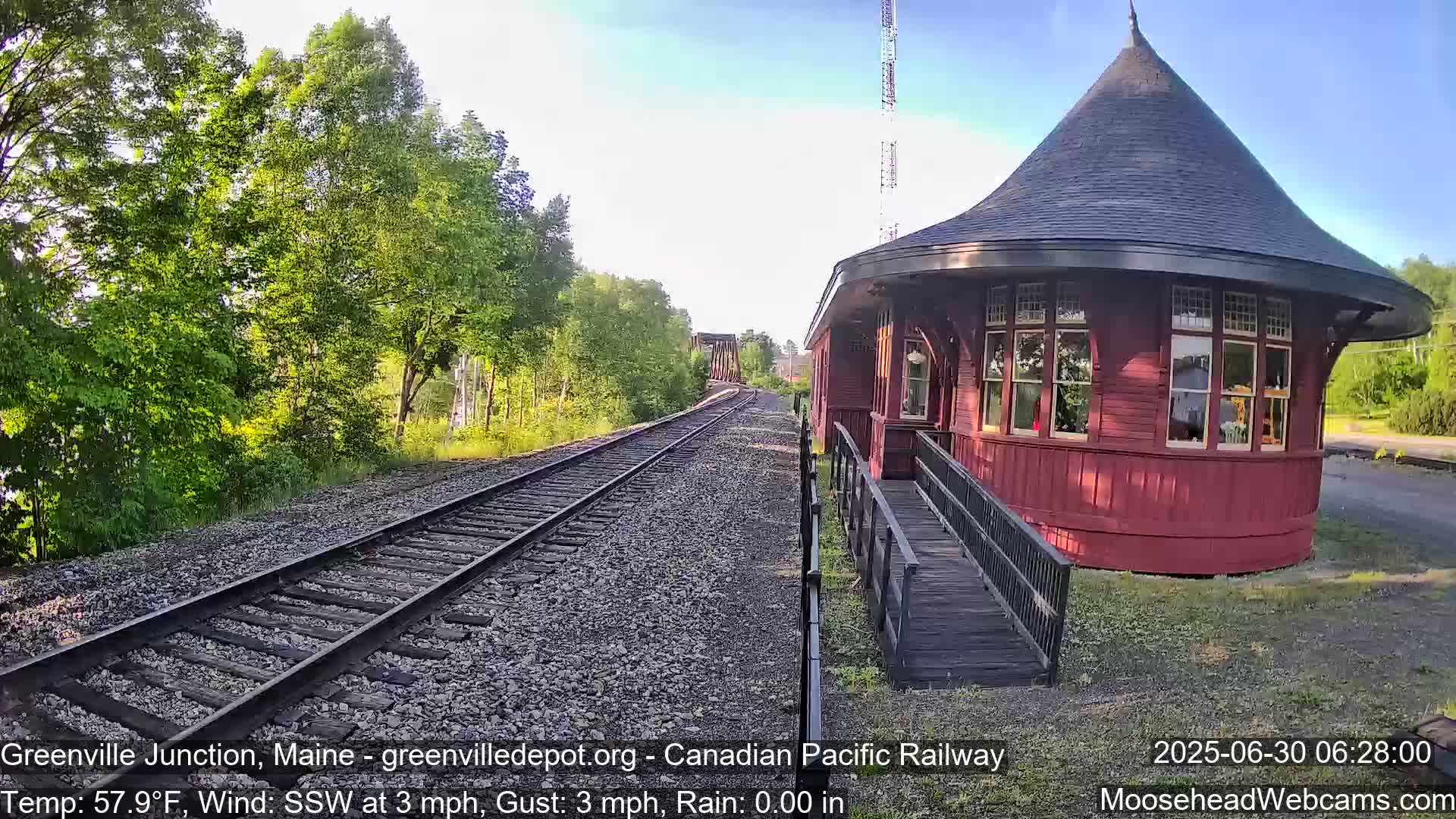 Canadian Pacific Railway , Live Cam , Greenville Junction - Greenville , Maine ,USA