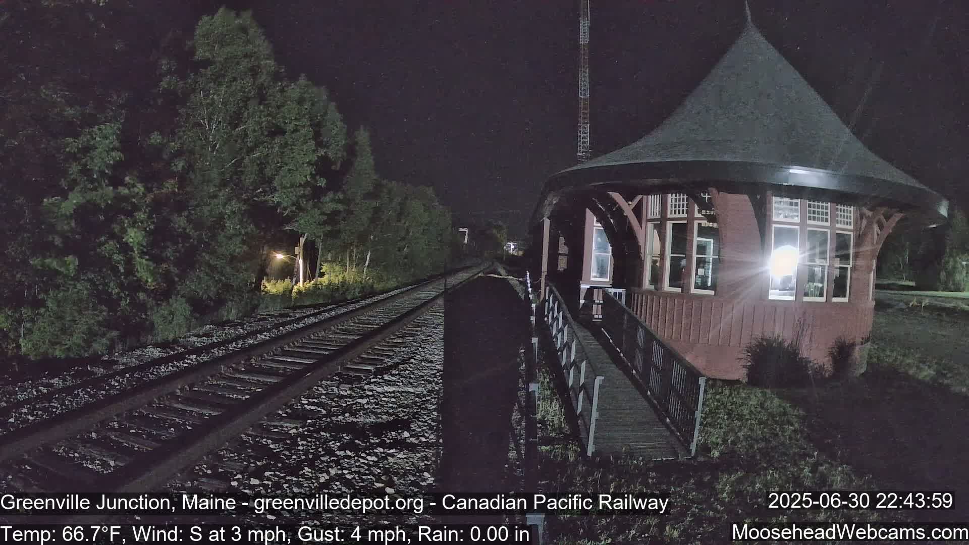 Canadian Pacific Railway , Live Cam , Greenville Junction - Greenville , Maine ,USA