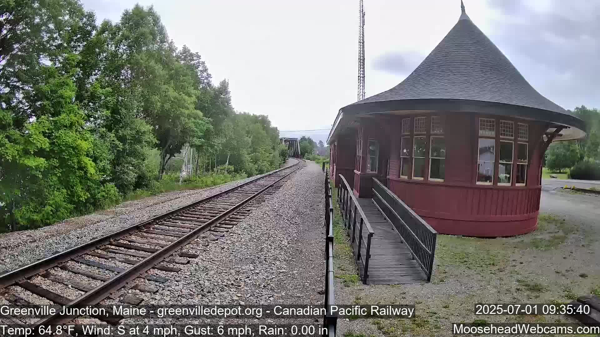 Canadian Pacific Railway , Live Cam , Greenville Junction - Greenville , Maine ,USA