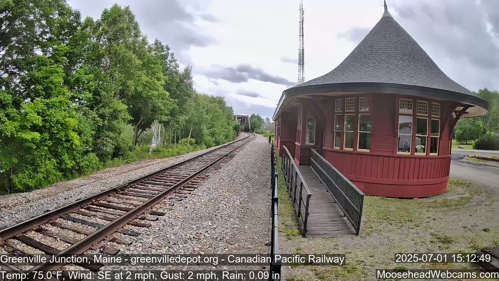Canadian Pacific Railway , Live Cam , Greenville Junction - Greenville , Maine ,USA