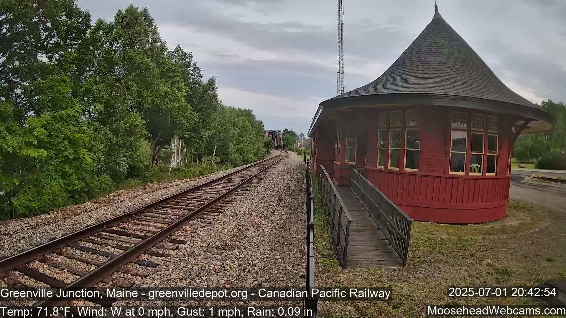 Canadian Pacific Railway , Live Cam , Greenville Junction - Greenville , Maine ,USA