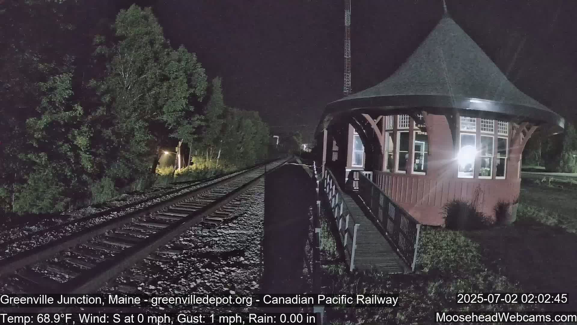 Canadian Pacific Railway , Live Cam , Greenville Junction - Greenville , Maine ,USA