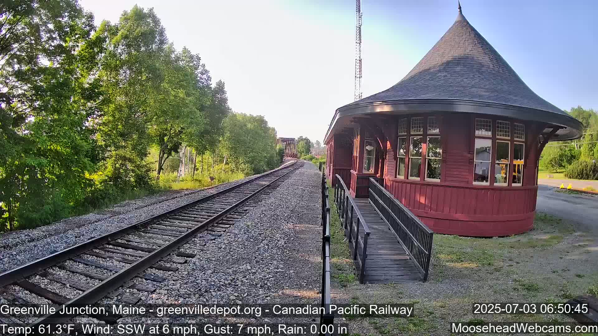 Canadian Pacific Railway , Live Cam , Greenville Junction - Greenville , Maine ,USA