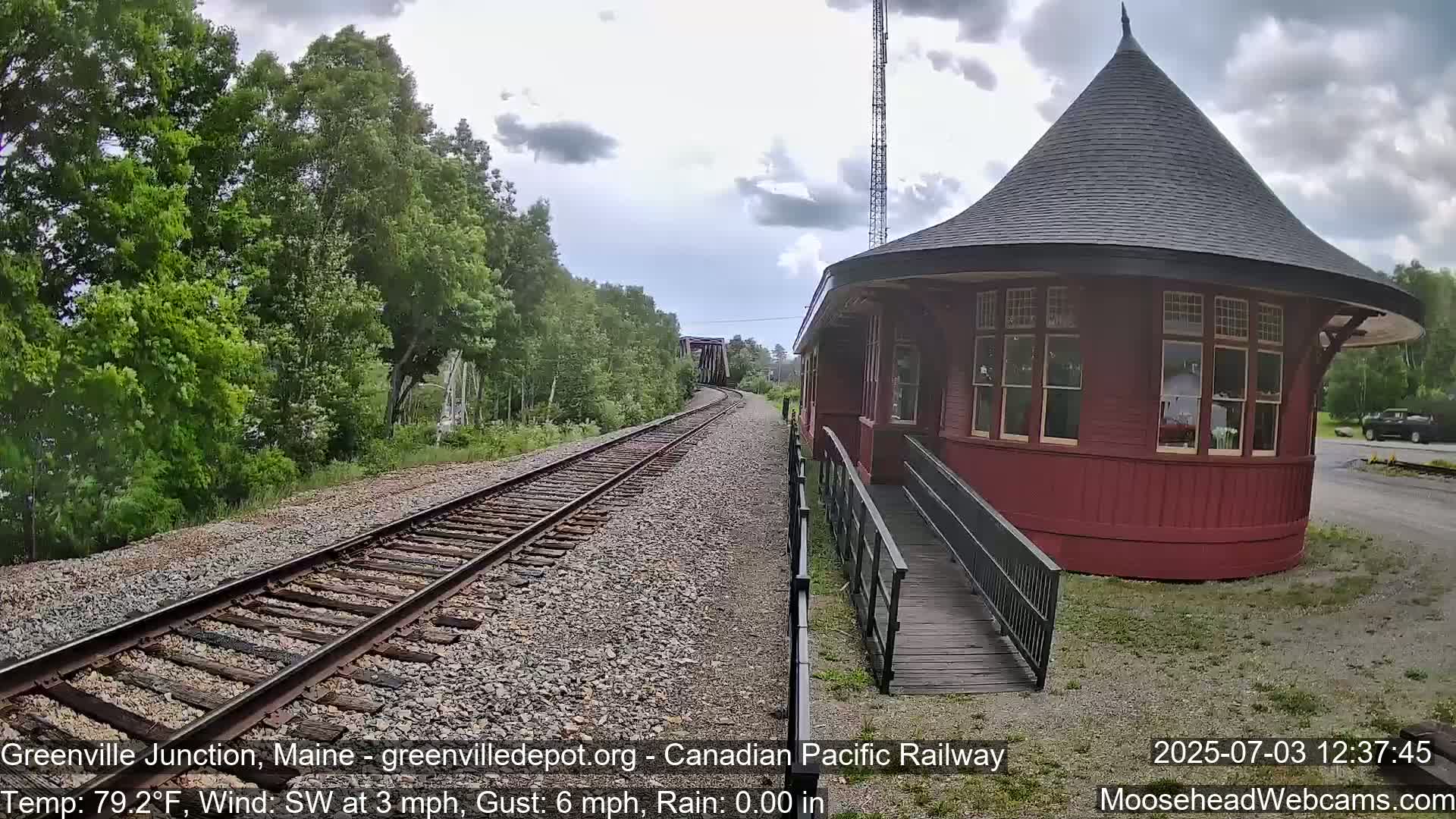 Canadian Pacific Railway , Live Cam , Greenville Junction - Greenville , Maine ,USA