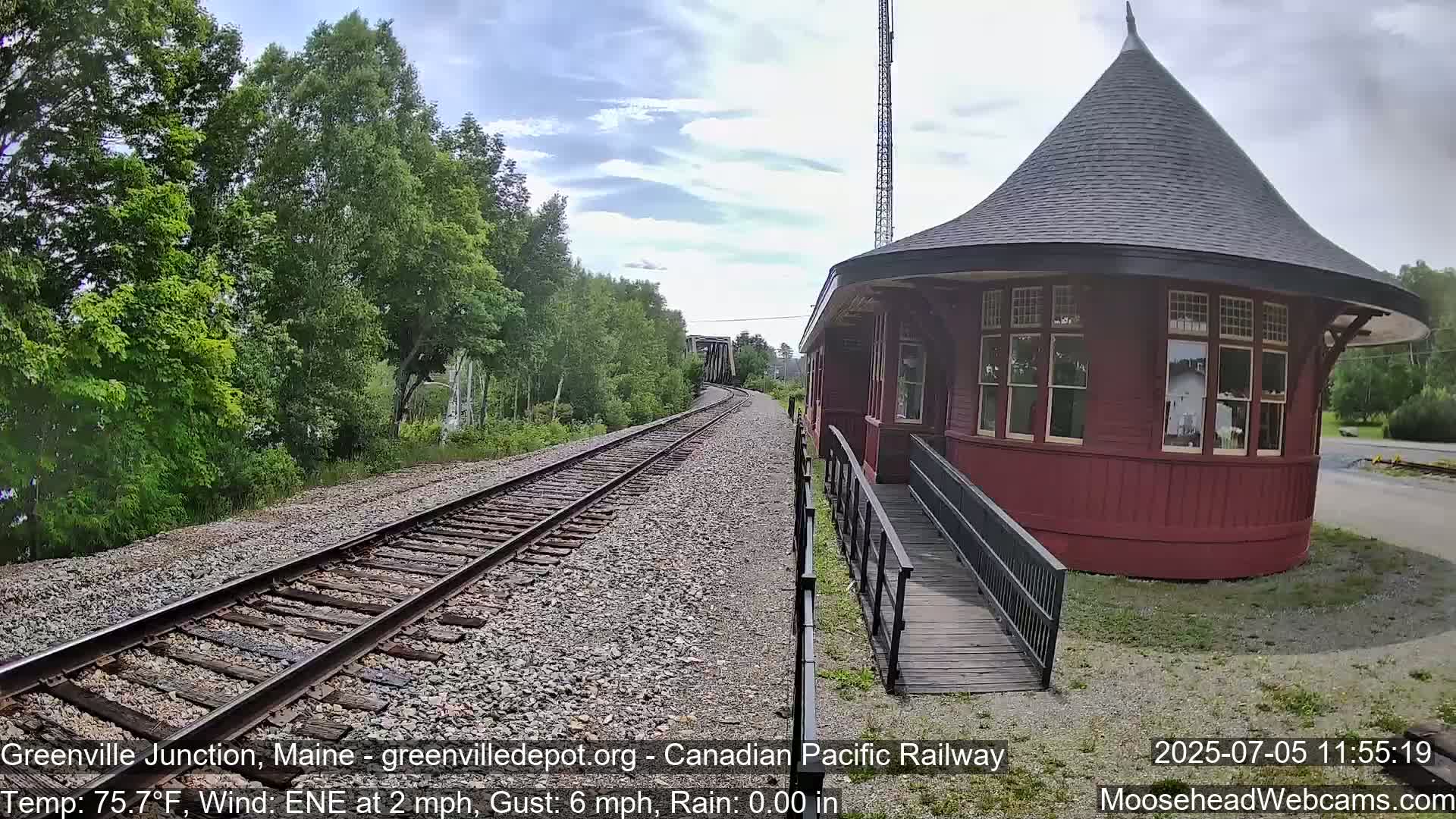 Canadian Pacific Railway , Live Cam , Greenville Junction - Greenville , Maine ,USA