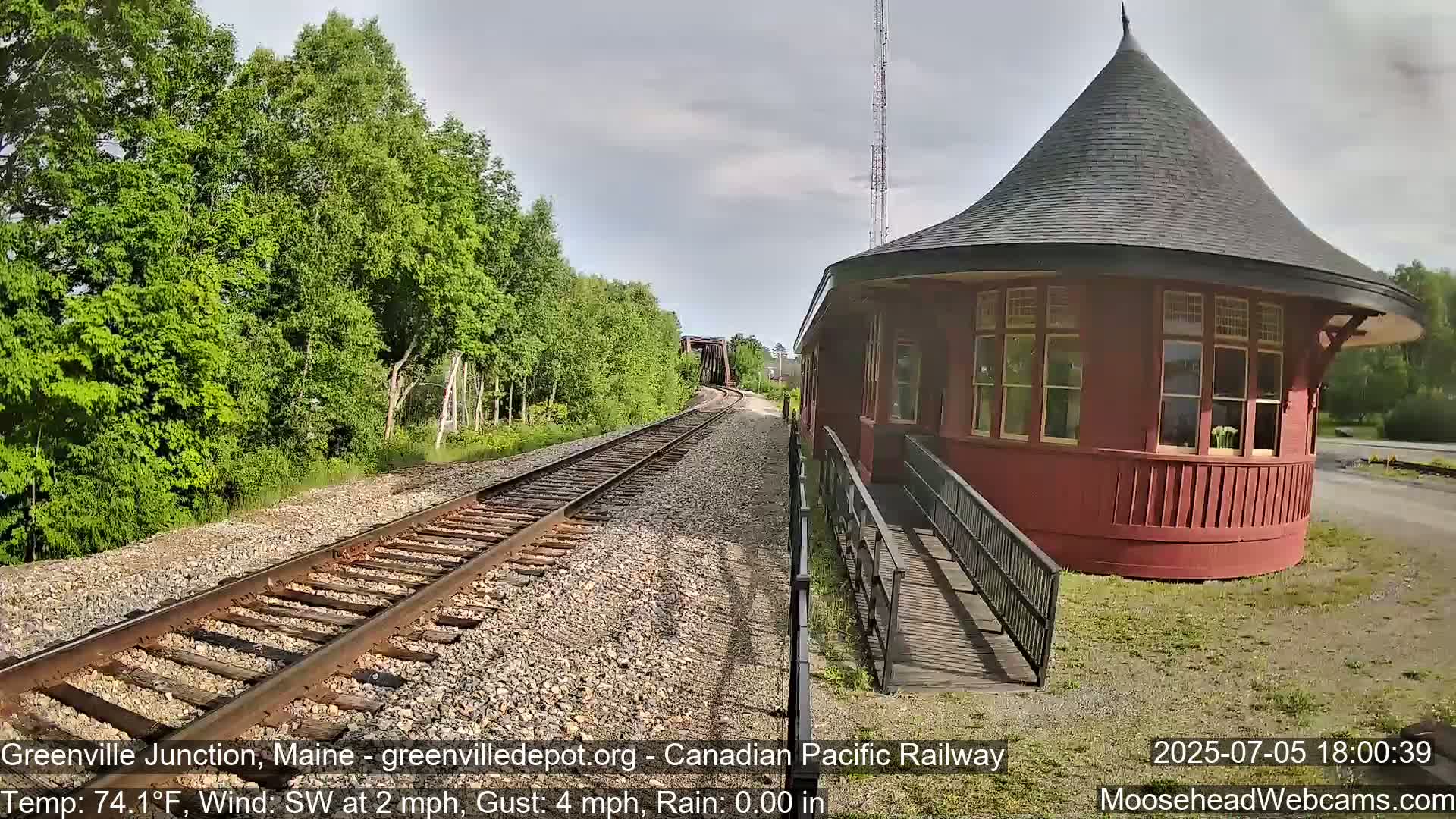 Canadian Pacific Railway , Live Cam , Greenville Junction - Greenville , Maine ,USA